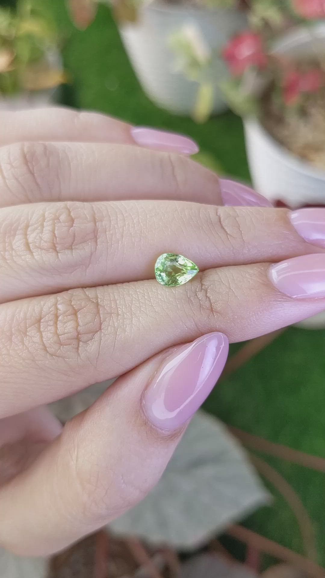 1.03 Ct. Green (Lime Green) Peridot from Pakistan Size Video