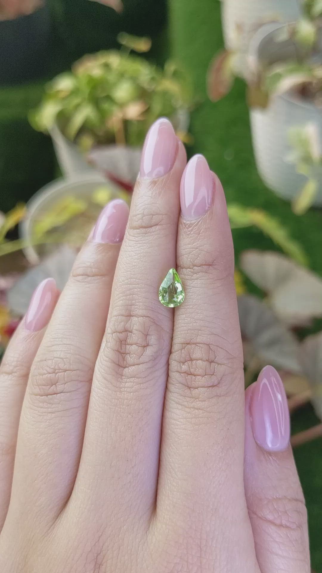1.06 Ct. Green (Lime Green) Peridot from Pakistan Size Video