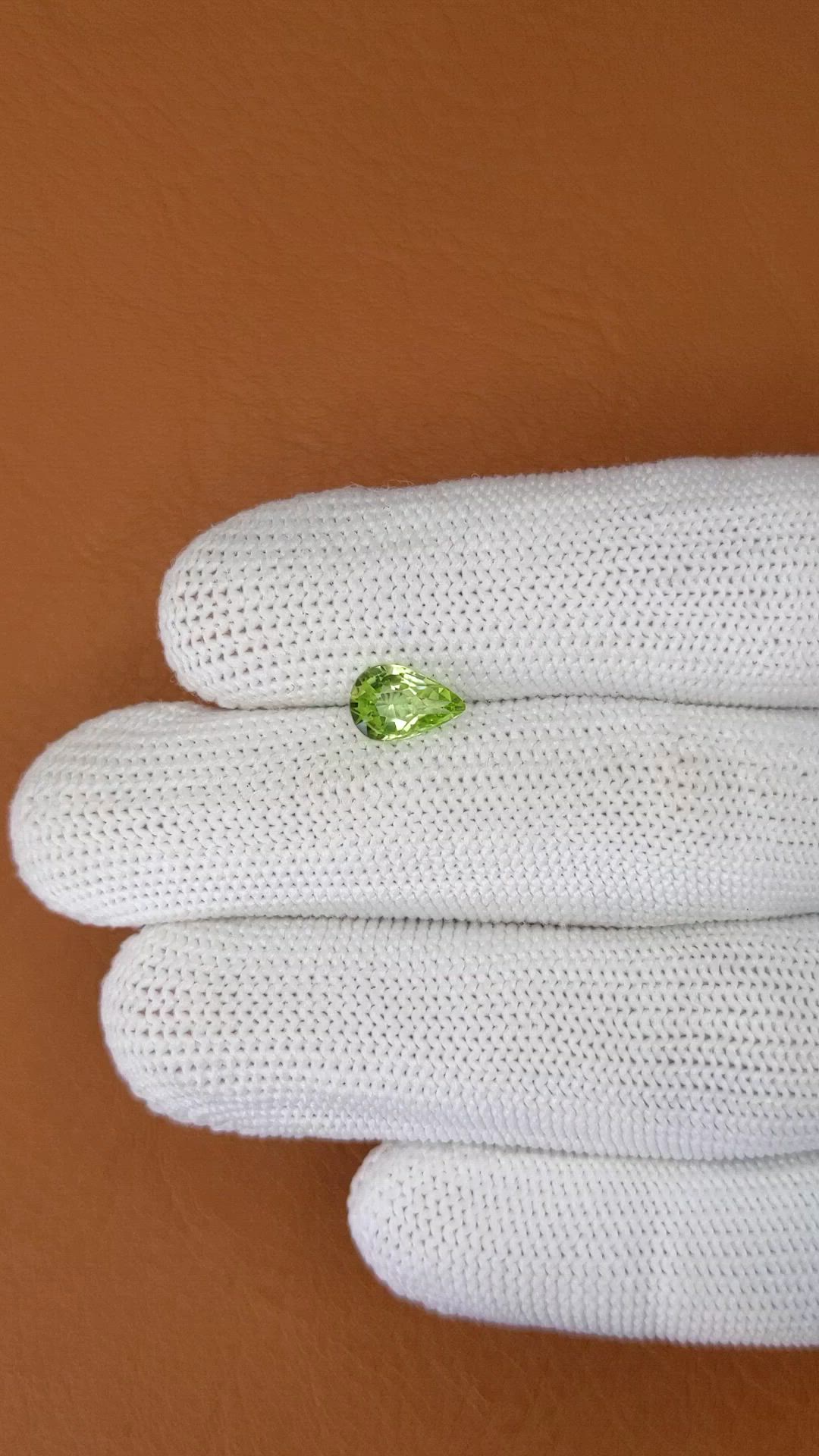 1.06 Ct. Green (Lime Green) Peridot from Pakistan Size Video