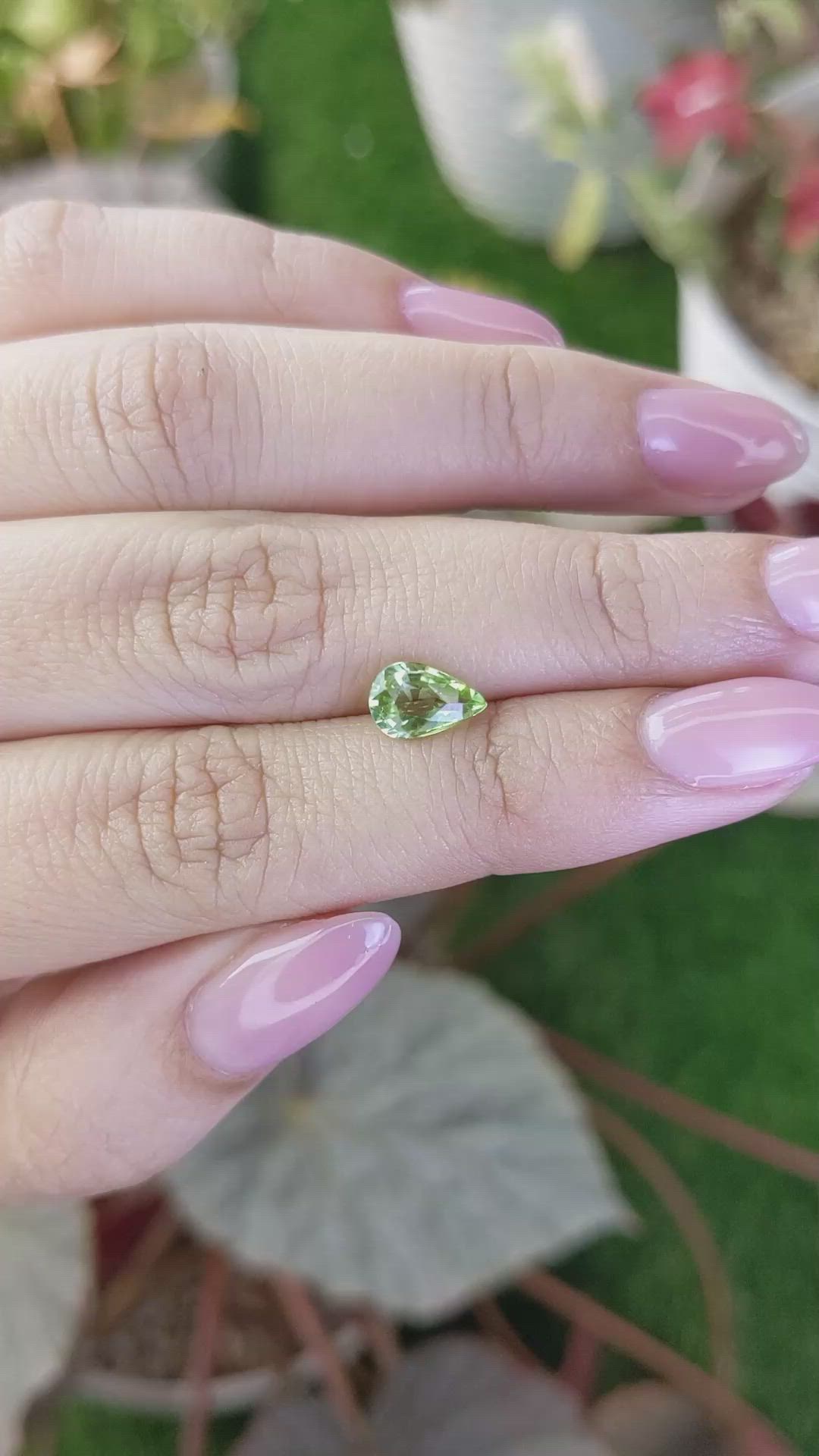 1.06 Ct. Green (Lime Green) Peridot from Pakistan Size Video