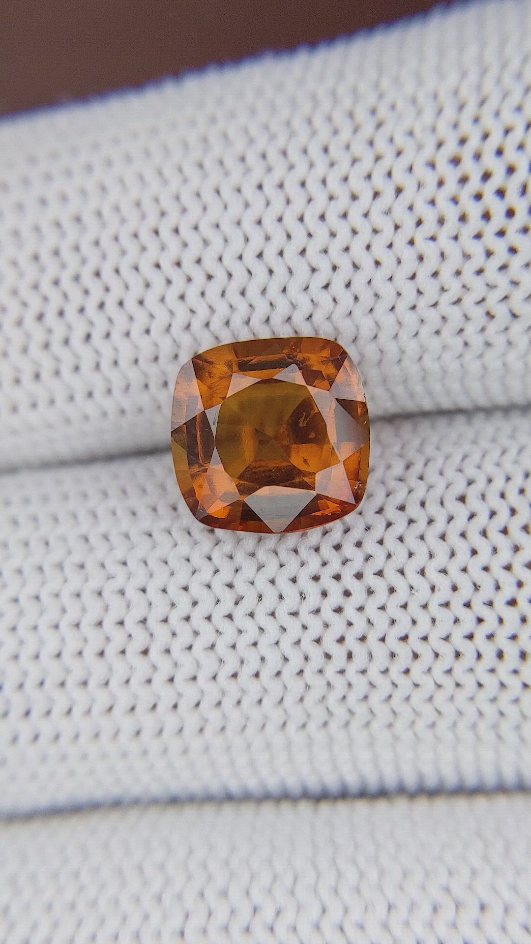 3.54 Ct. Orange Hessonite Garnet Size Video