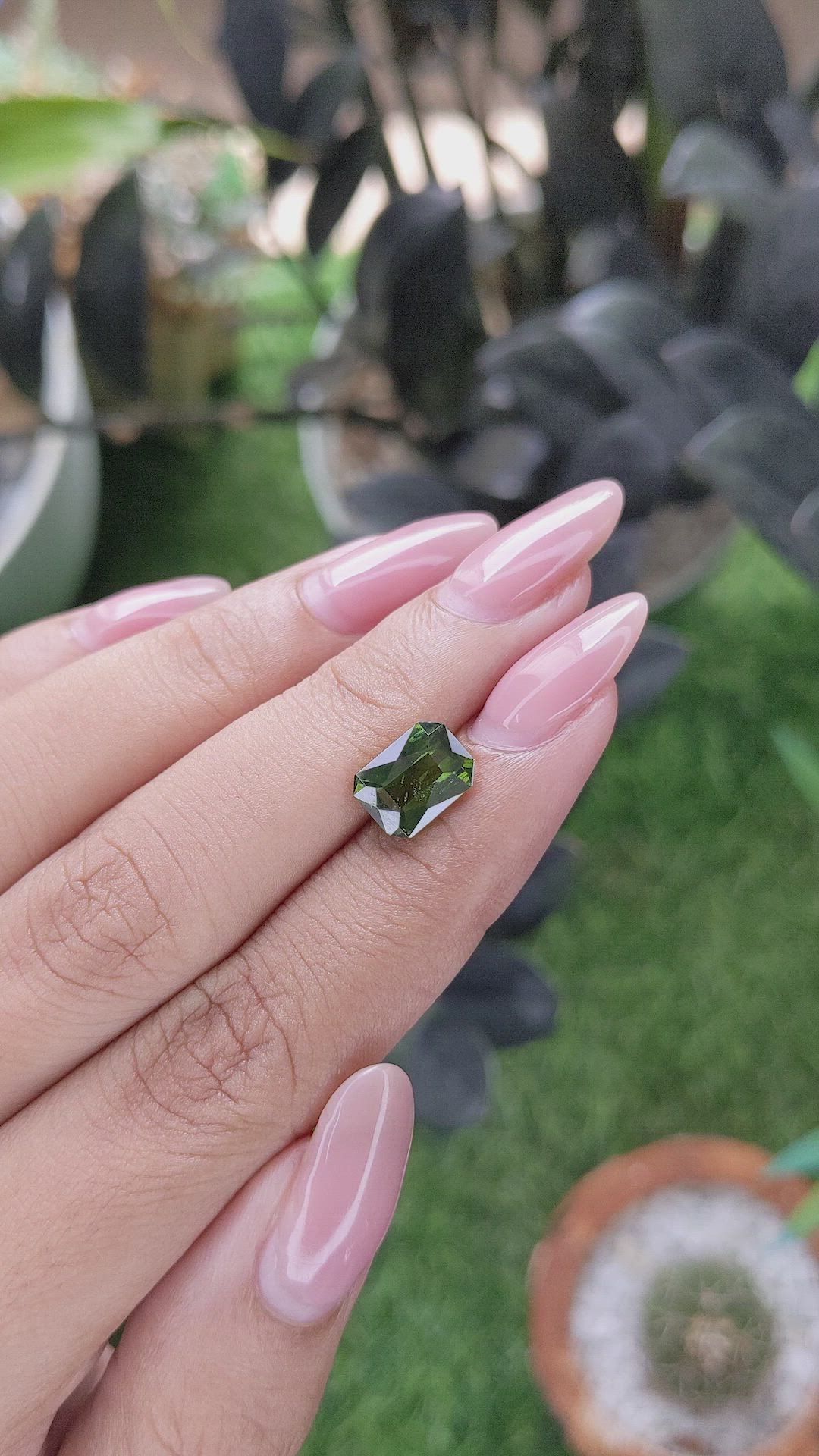 2.92 Ct. Green Zircon from Ceylon (Sri Lanka) Size Video