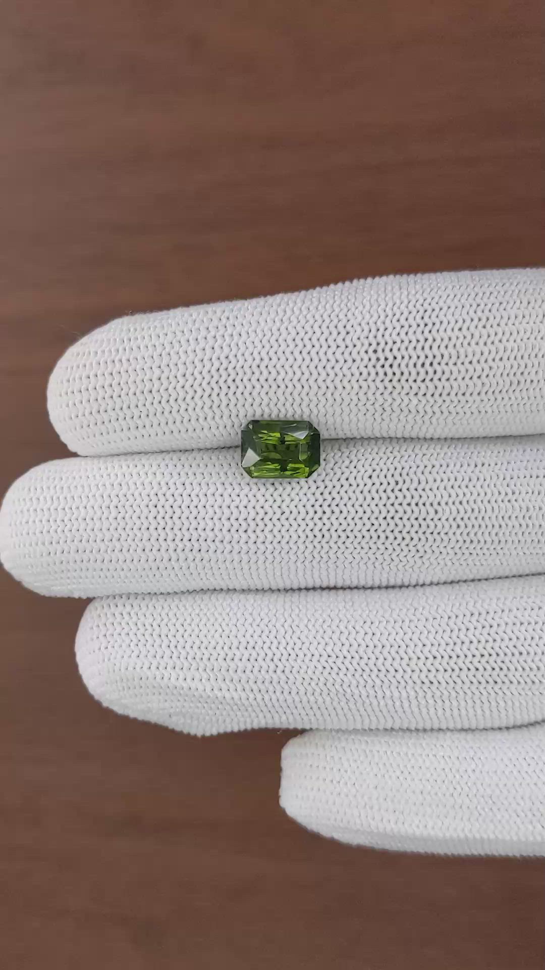 2.92 Ct. Green Zircon from Ceylon (Sri Lanka) Size Video