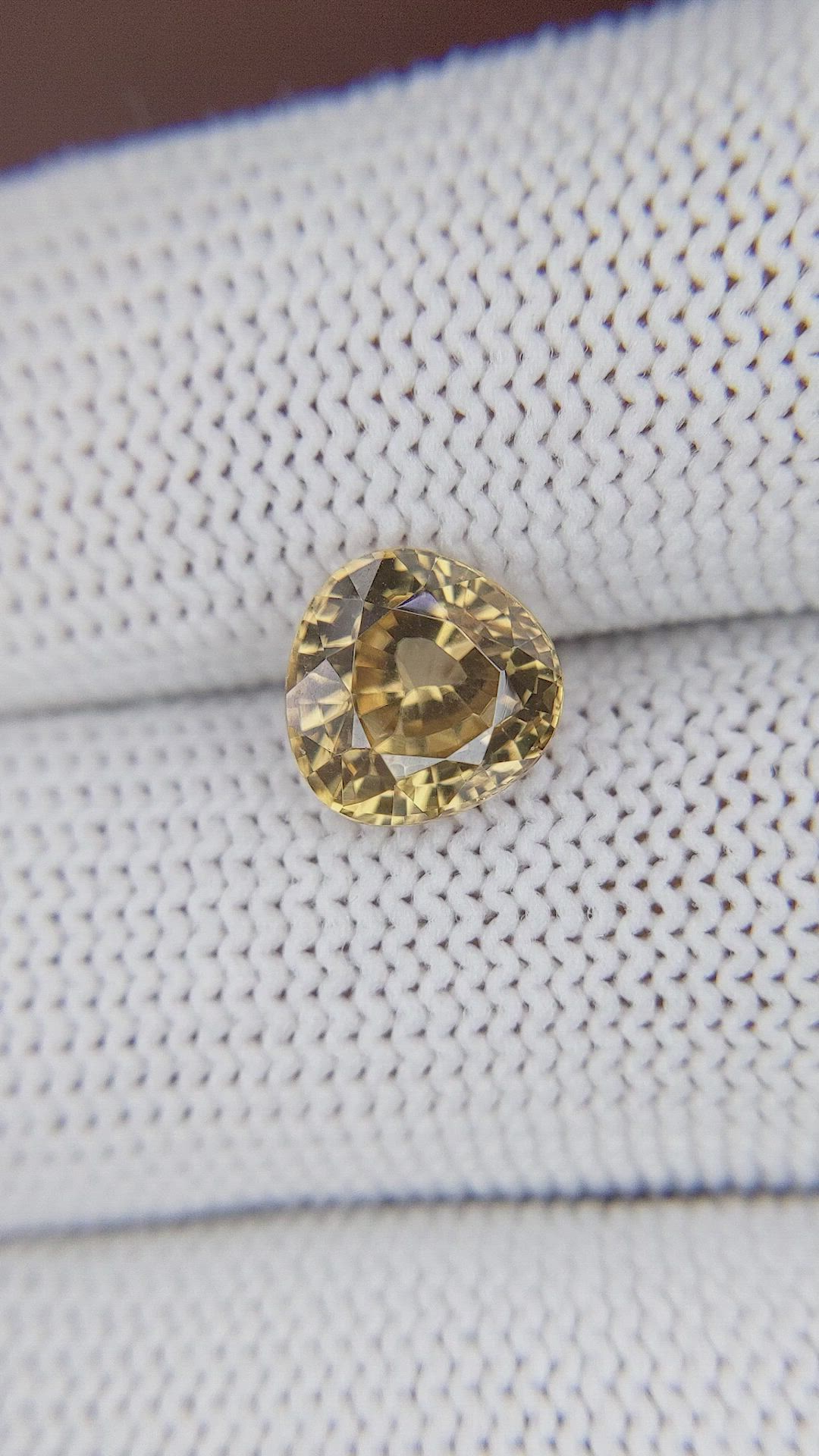 3.36 Ct. Yellowish Brown Zircon from Ceylon (Sri Lanka) Size Video
