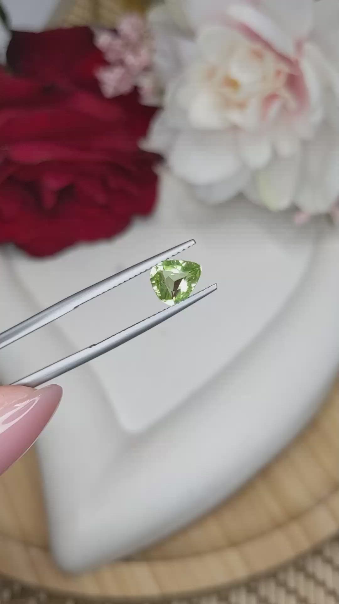 1.06 Ct. Yellowish Green Peridot from Pakistan Size Video