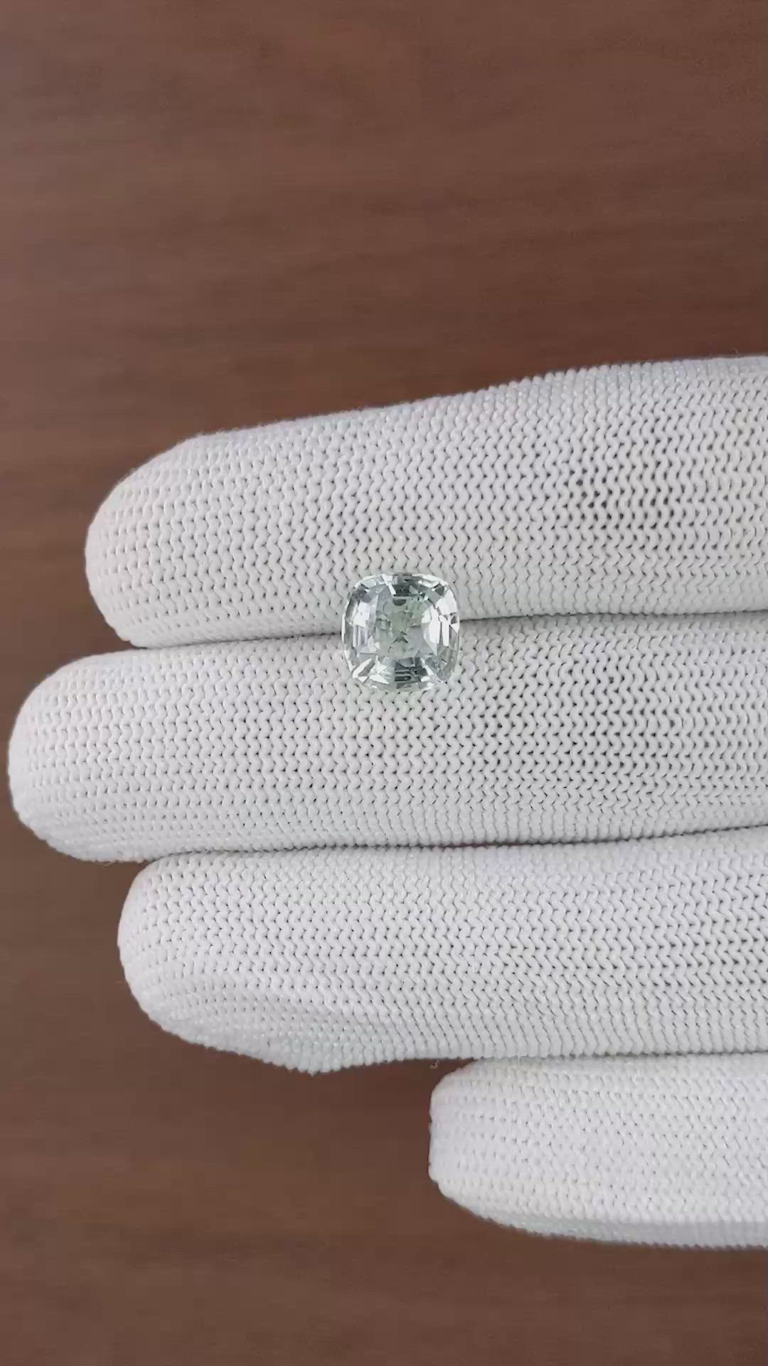 3.13 Ct. Greenish Blue Beryl from Ceylon (Sri Lanka) Size Video