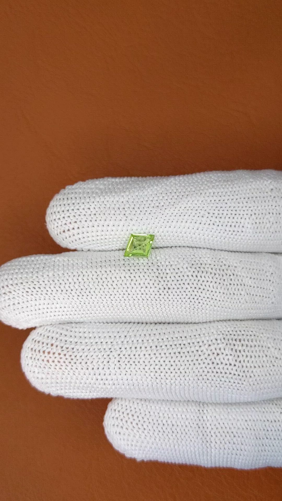 0.60 Ct. Yellowish Green Peridot from Pakistan Size Video