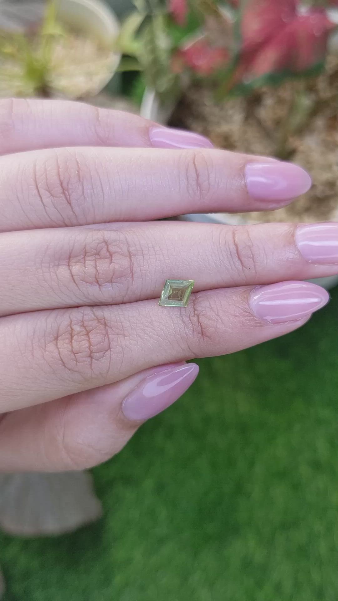 0.60 Ct. Yellowish Green Peridot from Pakistan Size Video