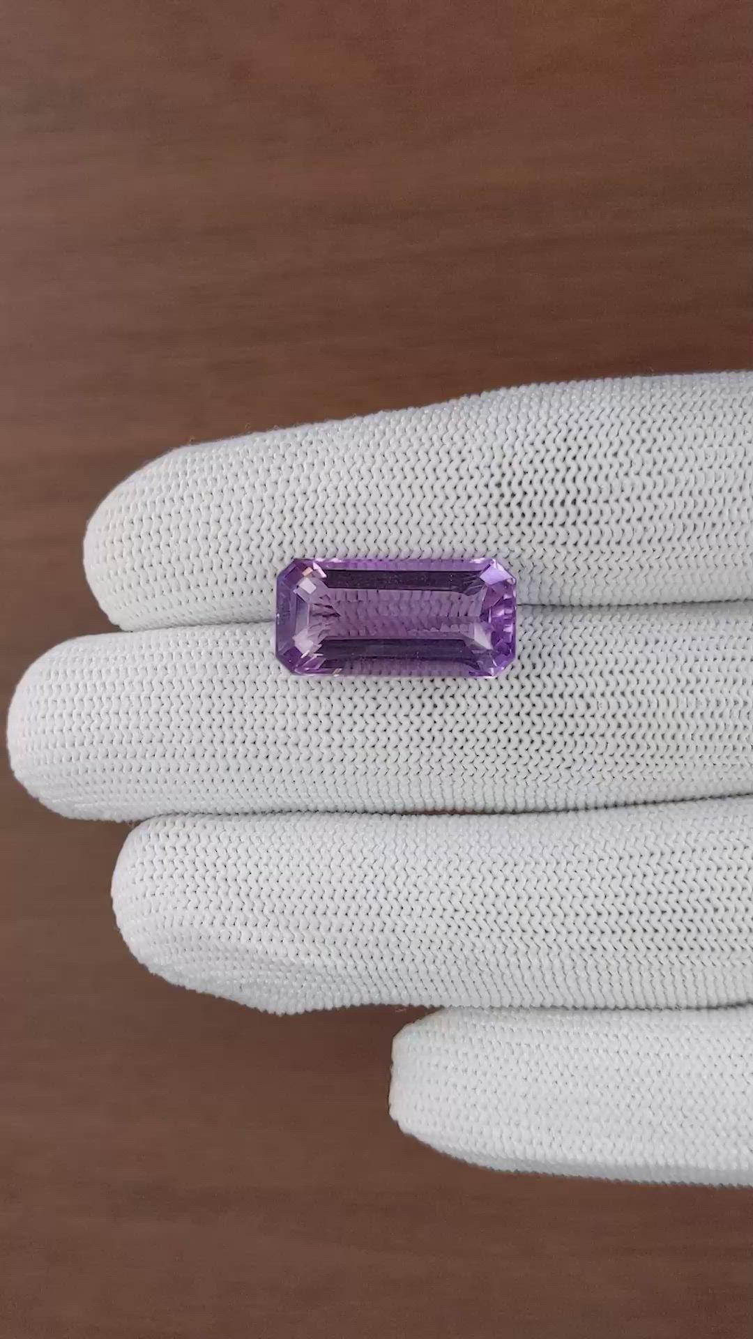 11.22 Ct. Purple Amethyst from Ceylon (Sri Lanka) Size Video