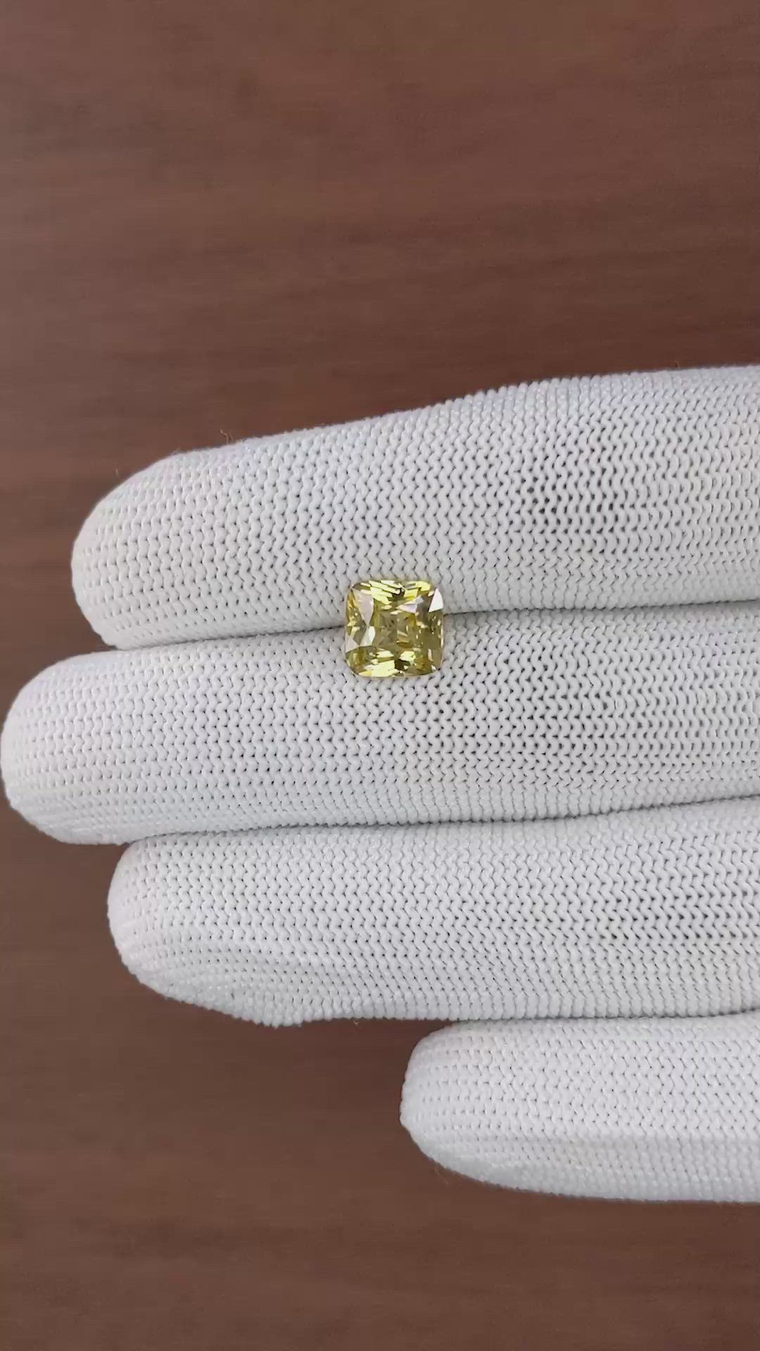 3.07 Ct. Brownish Yellow Zircon from Ceylon (Sri Lanka) Size Video
