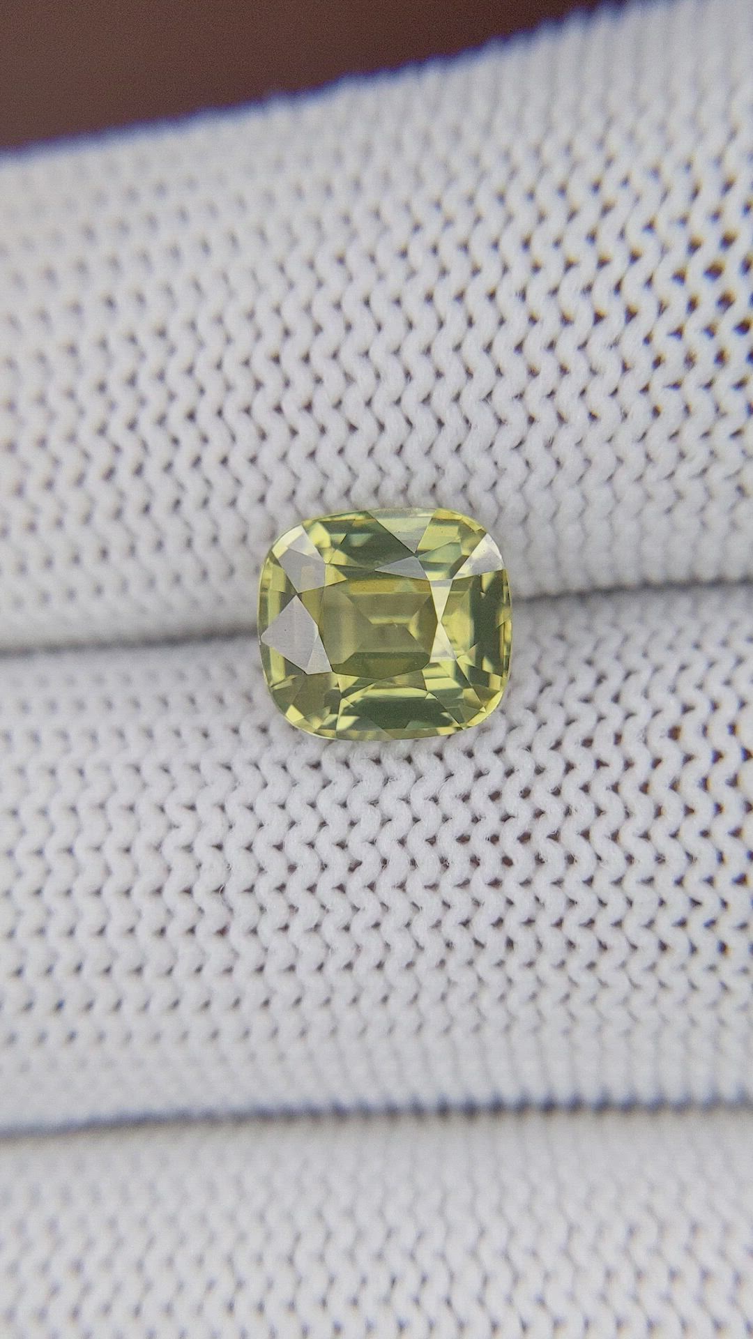 3.44 Ct. Yellowish Green Zircon from Ceylon (Sri Lanka) Size Video