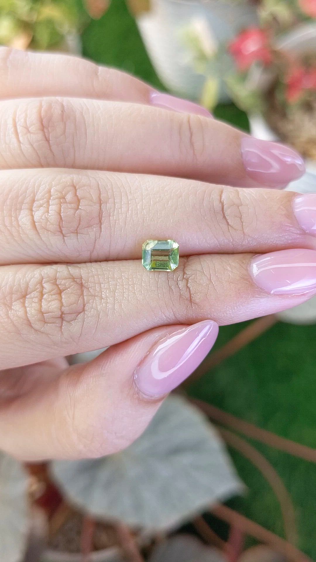 0.76 Ct. Yellowish Green Peridot from Pakistan Size Video
