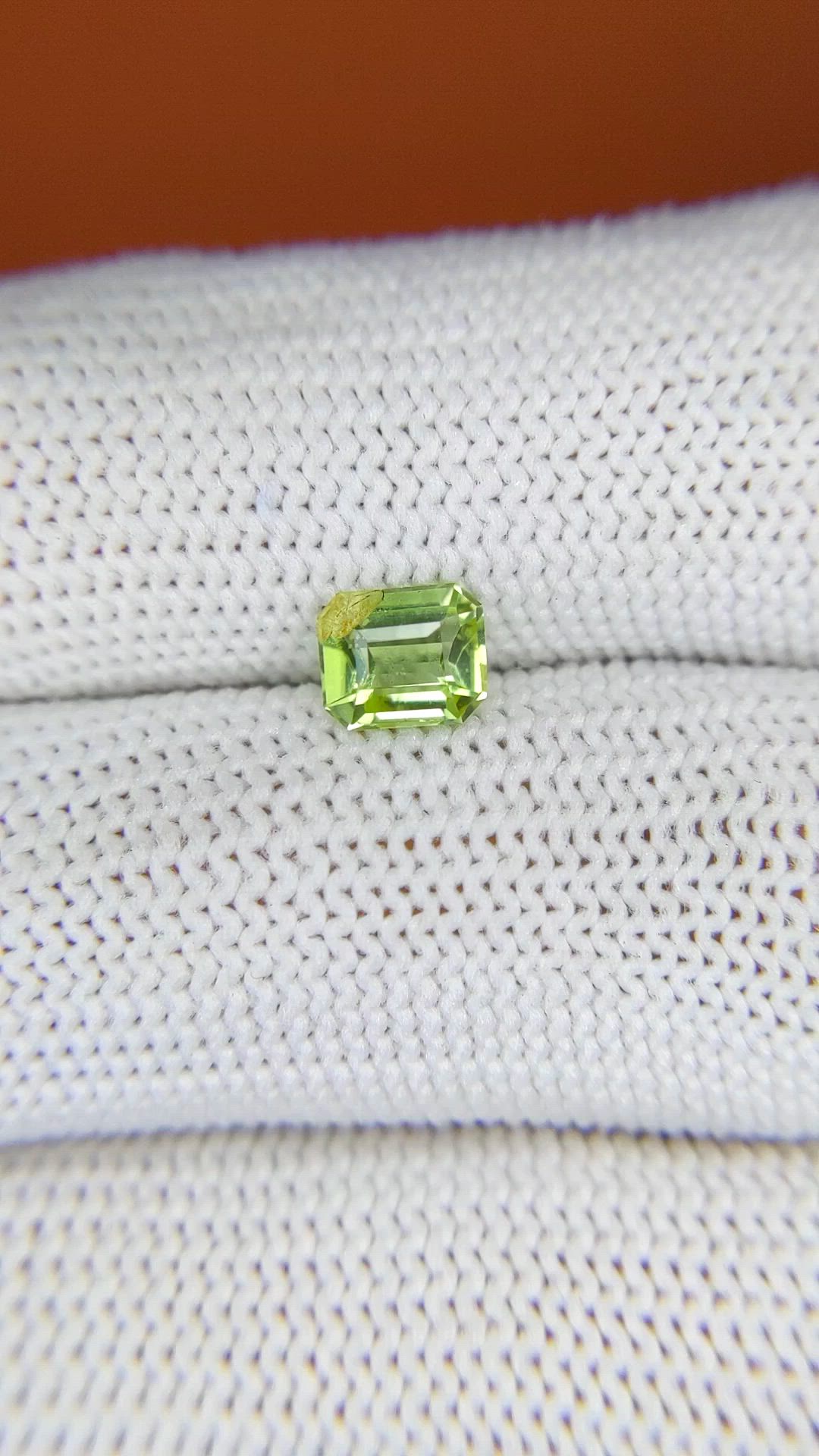0.76 Ct. Yellowish Green Peridot from Pakistan Size Video