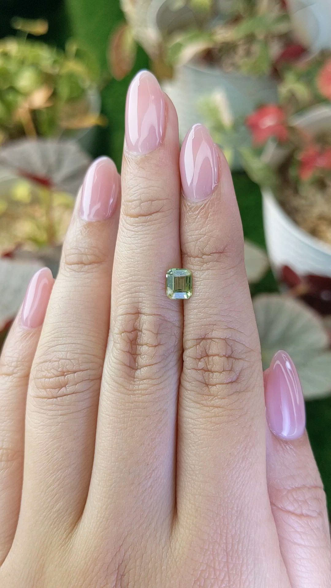 0.76 Ct. Yellowish Green Peridot from Pakistan Size Video