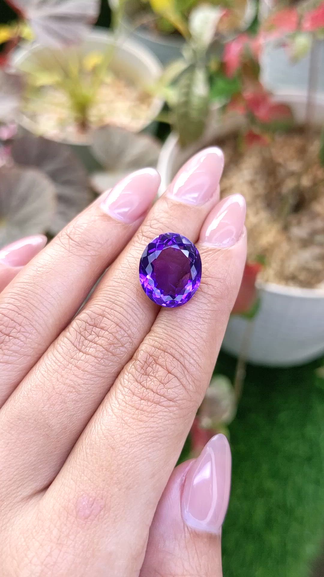 11.04 Ct. Purple Amethyst from Ceylon (Sri Lanka) Size Video