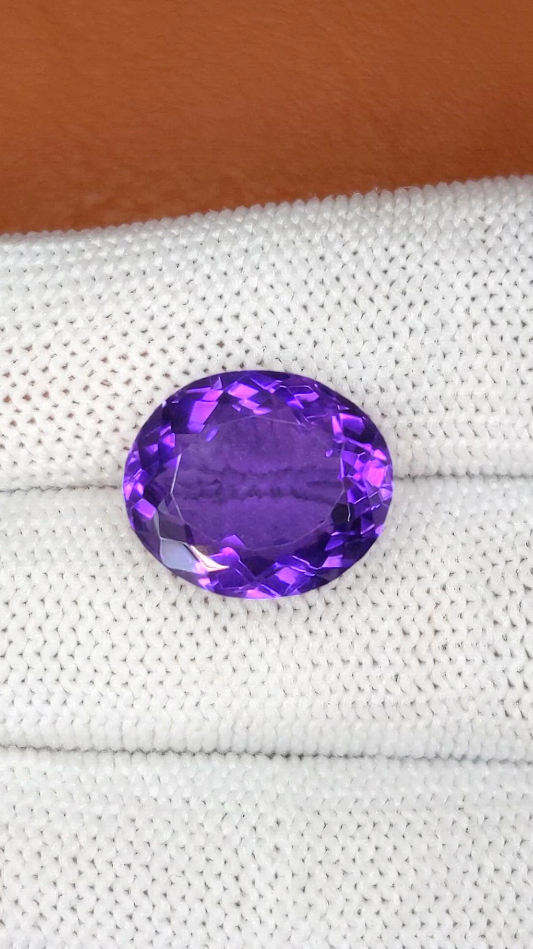11.04 Ct. Purple Amethyst from Ceylon (Sri Lanka) Size Video