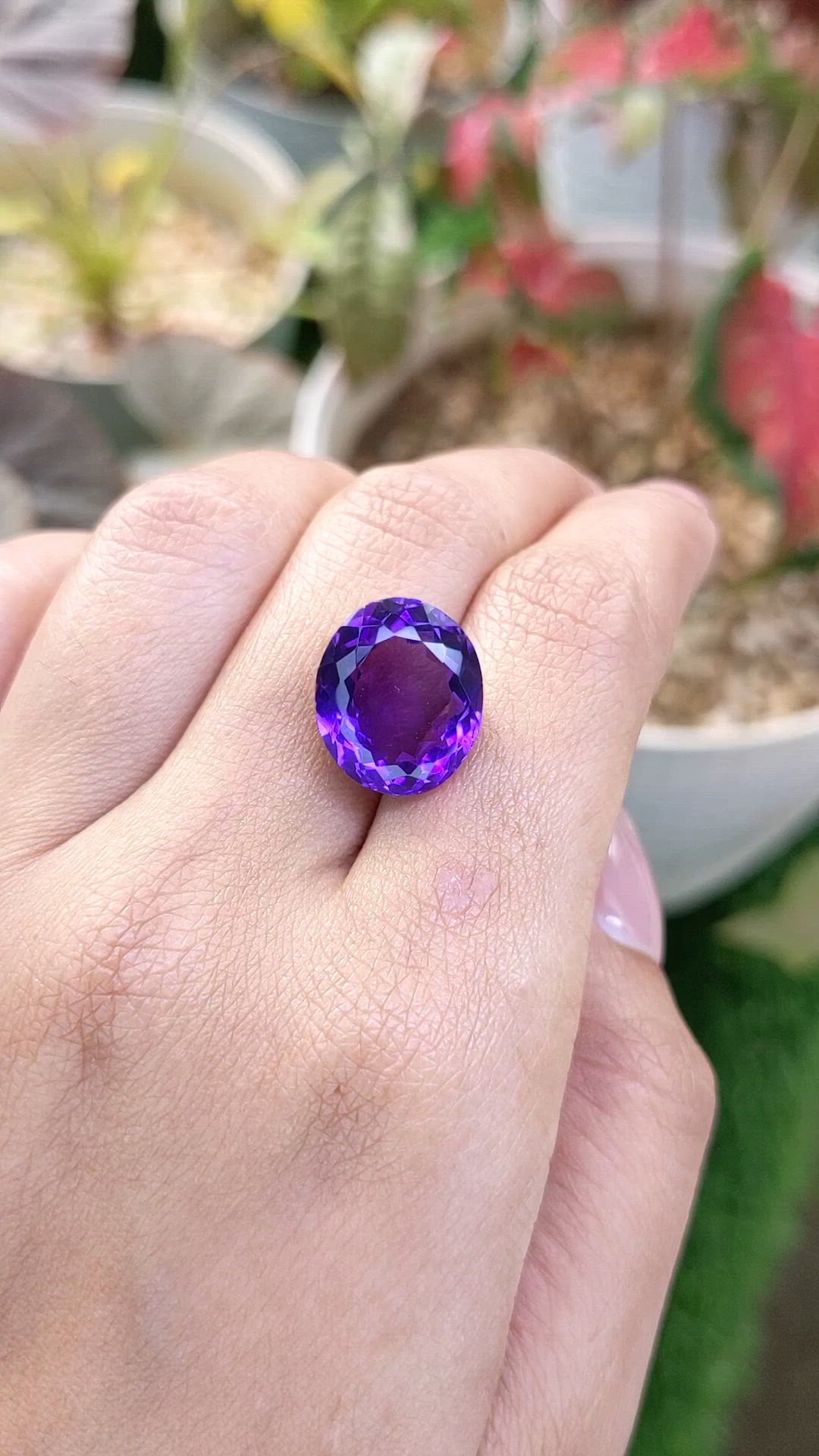 11.04 Ct. Purple Amethyst from Ceylon (Sri Lanka) Size Video