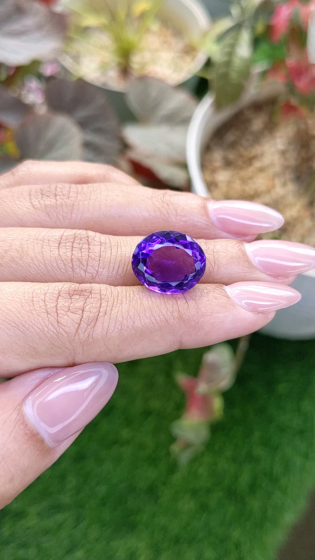 11.04 Ct. Purple Amethyst from Ceylon (Sri Lanka) Size Video