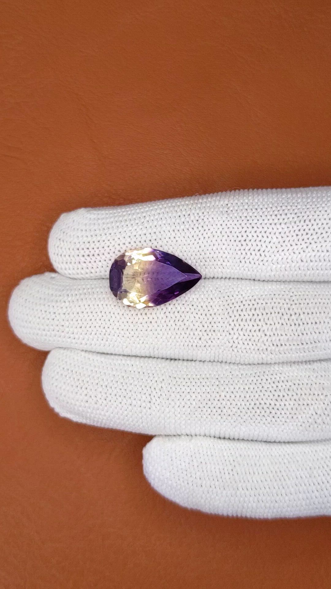 8.59 Ct. Bi Color Ametrine from Brazil Size Video