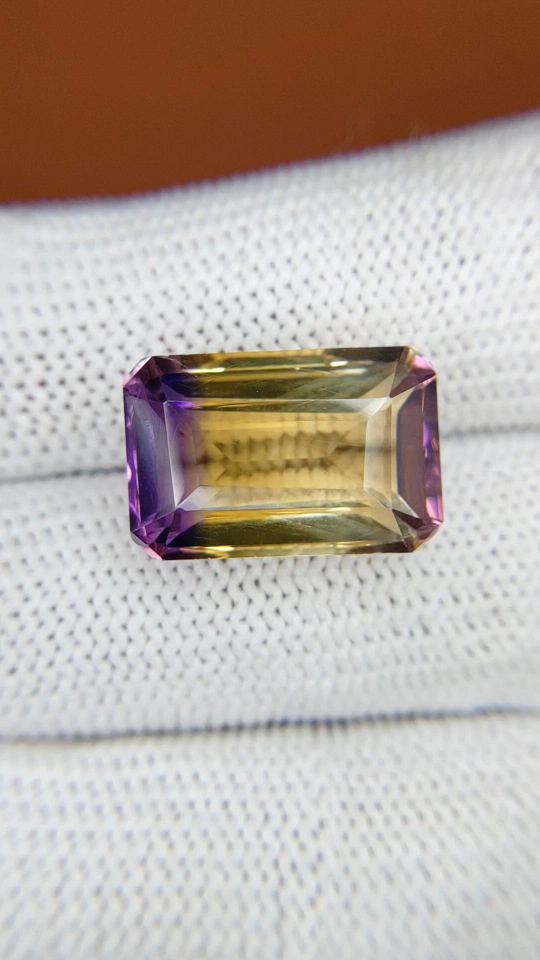 13.26 Ct. Bi Color Ametrine from Brazil Size Video
