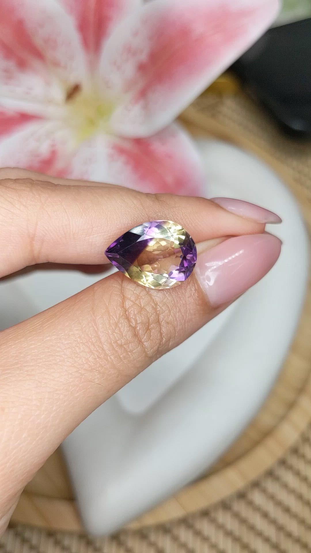 7.30 Ct. Bi Color Ametrine from Brazil Size Video