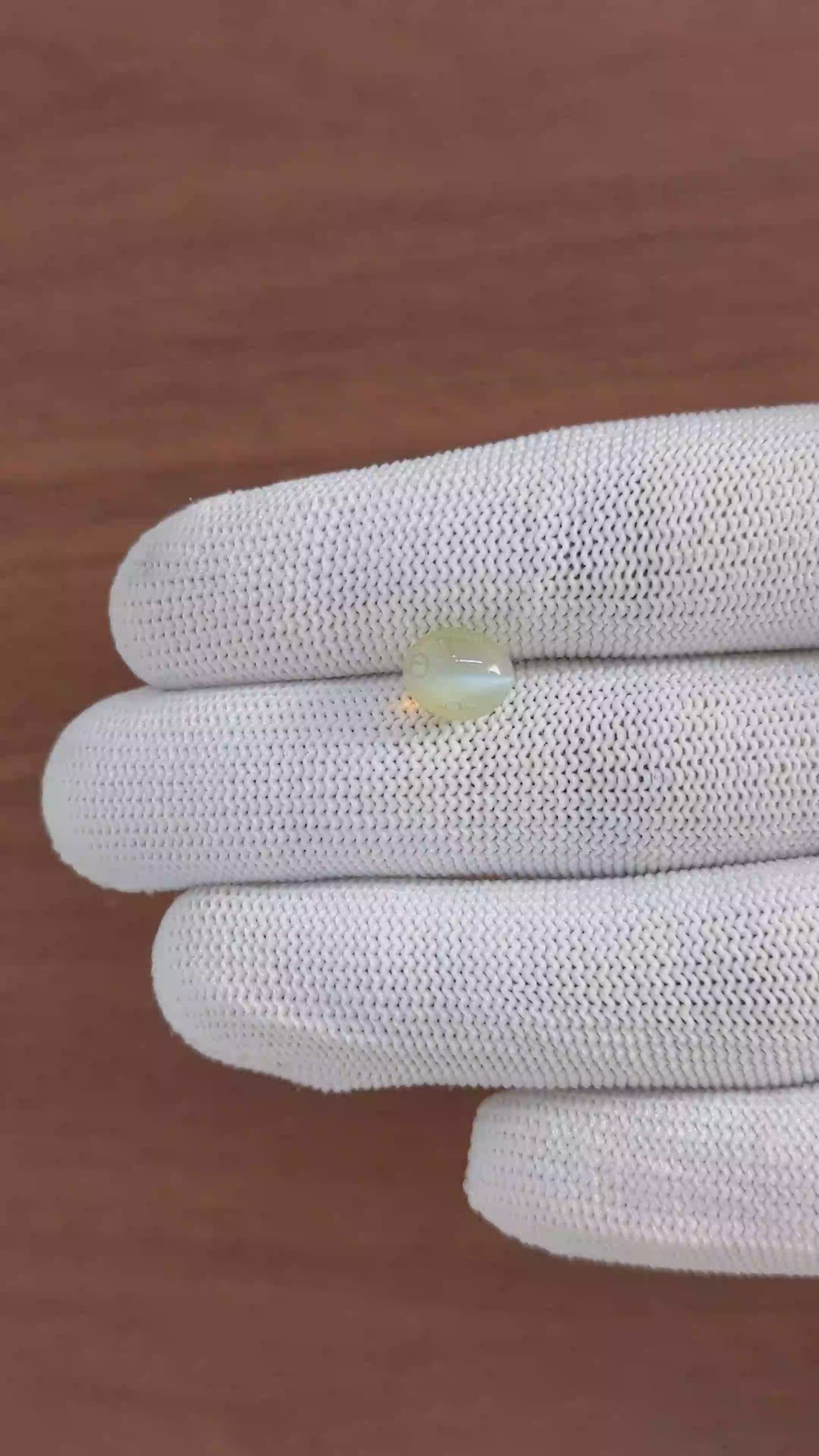 3.71 Ct. Yellowish Green Cabochon Chrysoberyl from Tanzania Size Video