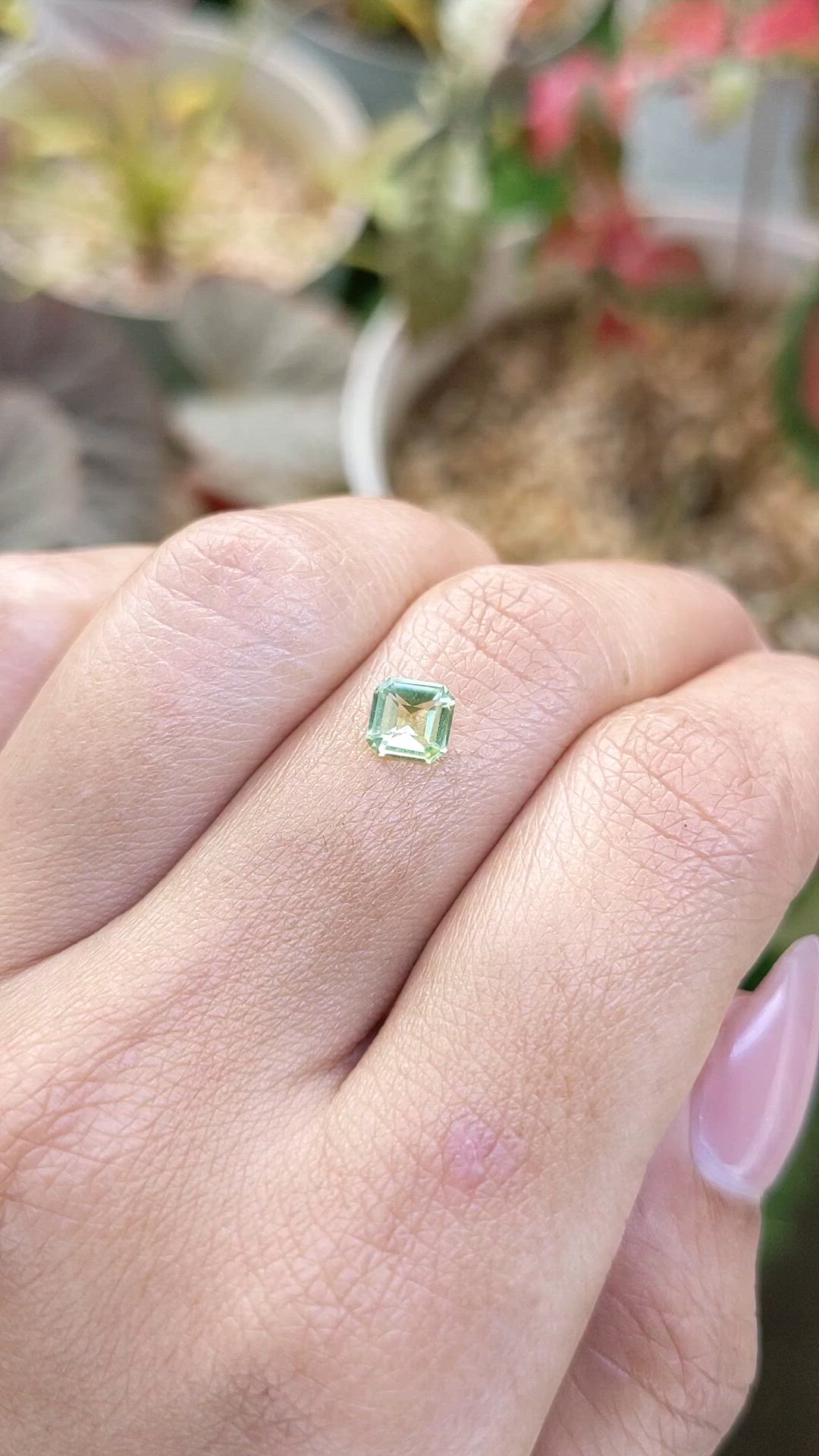 0.56 Ct. Yellowish Green Peridot from Pakistan Size Video