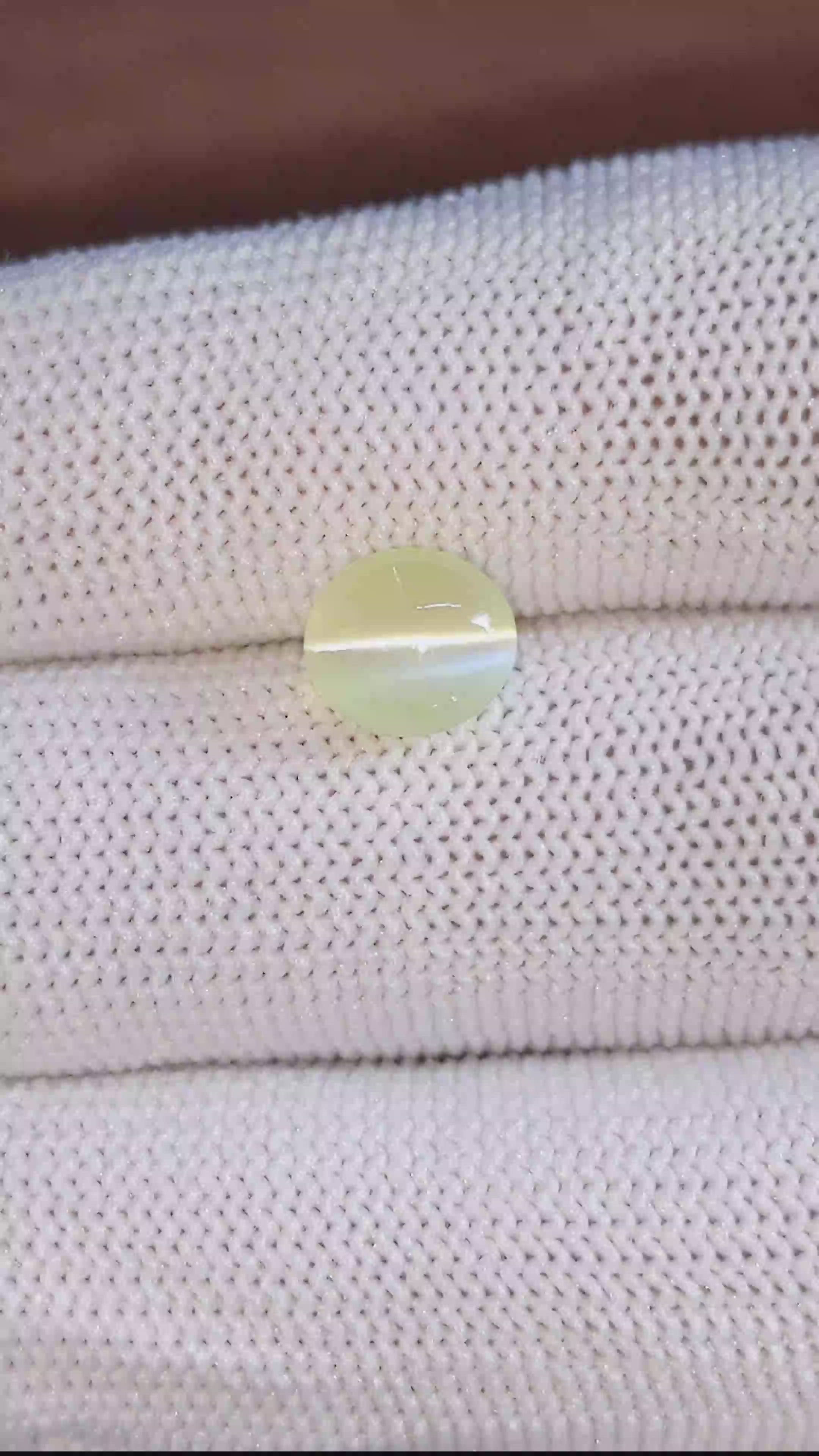 3.62 Ct. Greenish Yellow Cabochon Chrysoberyl from Tanzania Size Video