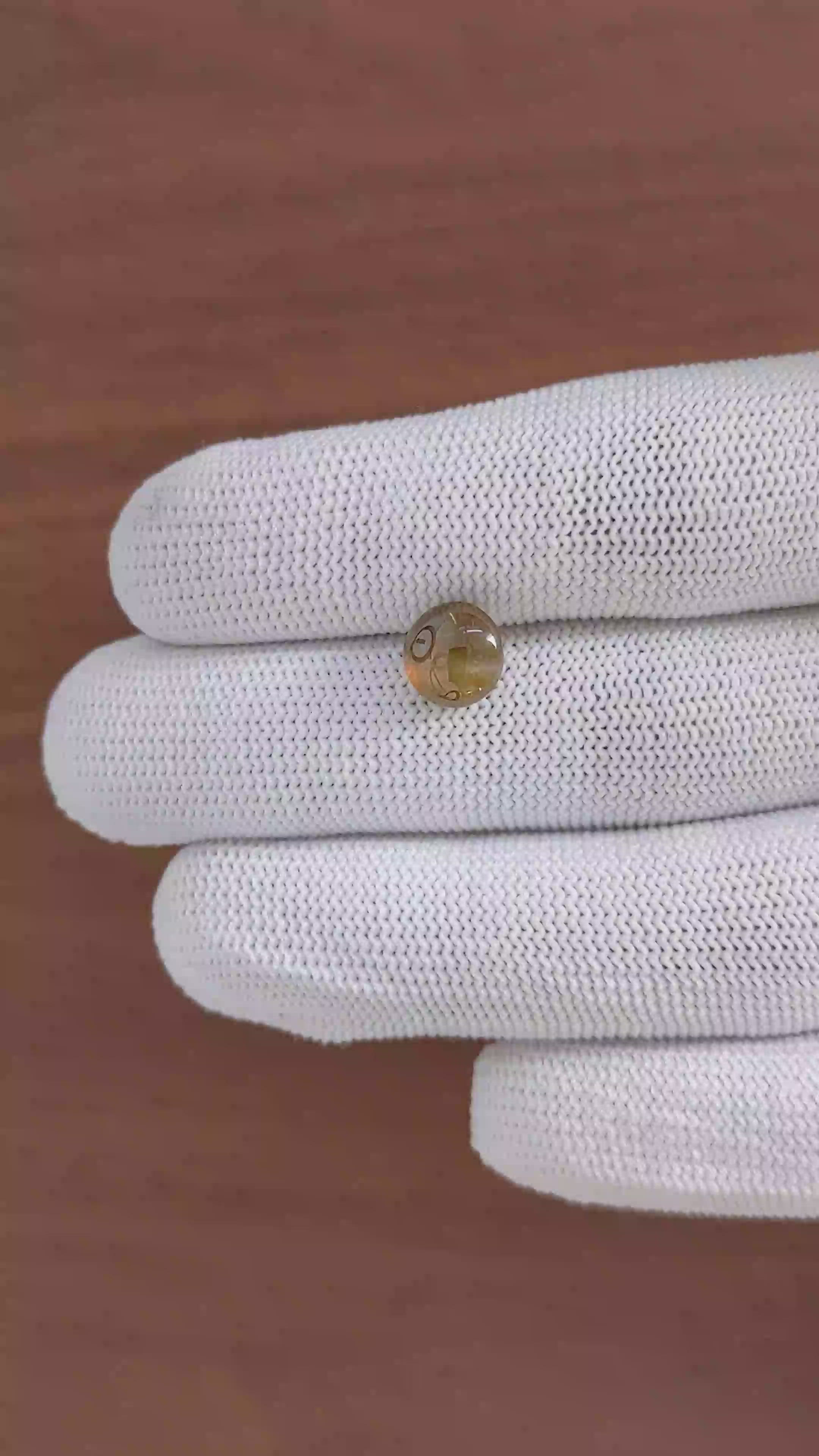 3.52 Ct. Brown Cabochon Chrysoberyl from Tanzania Size Video