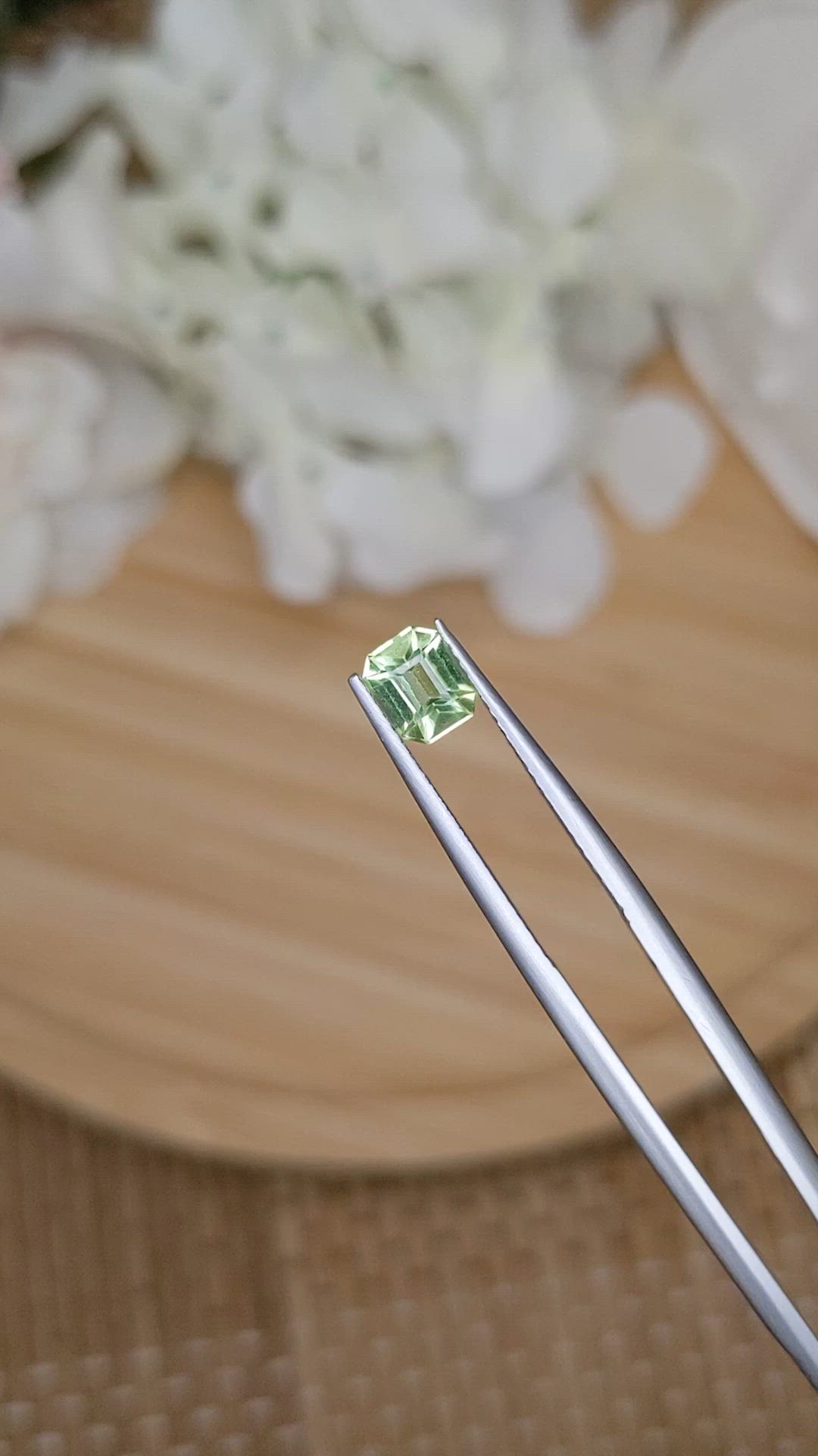 0.75 Ct. Yellowish Green Peridot from Pakistan Size Video