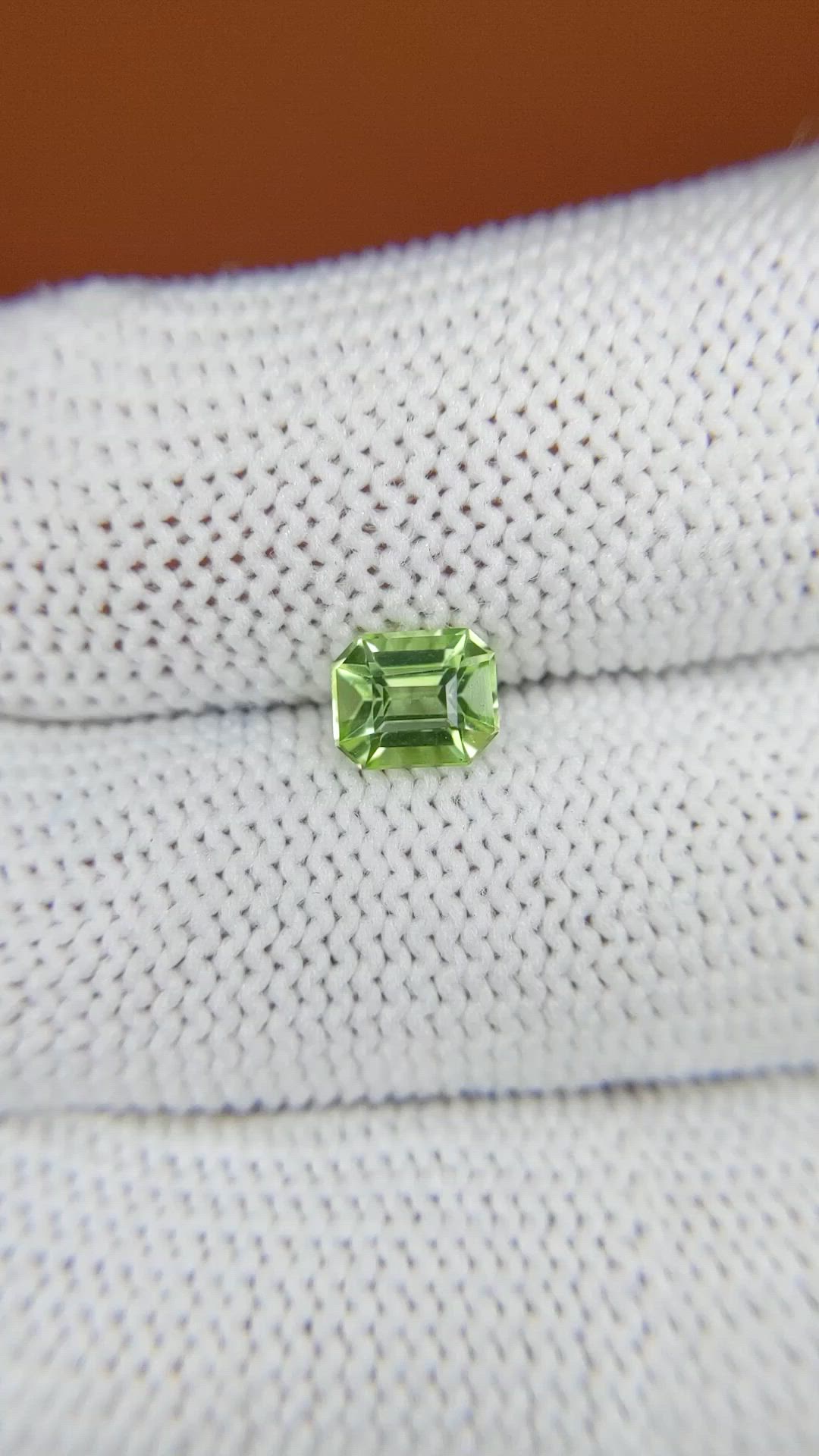 0.75 Ct. Yellowish Green Peridot from Pakistan Size Video