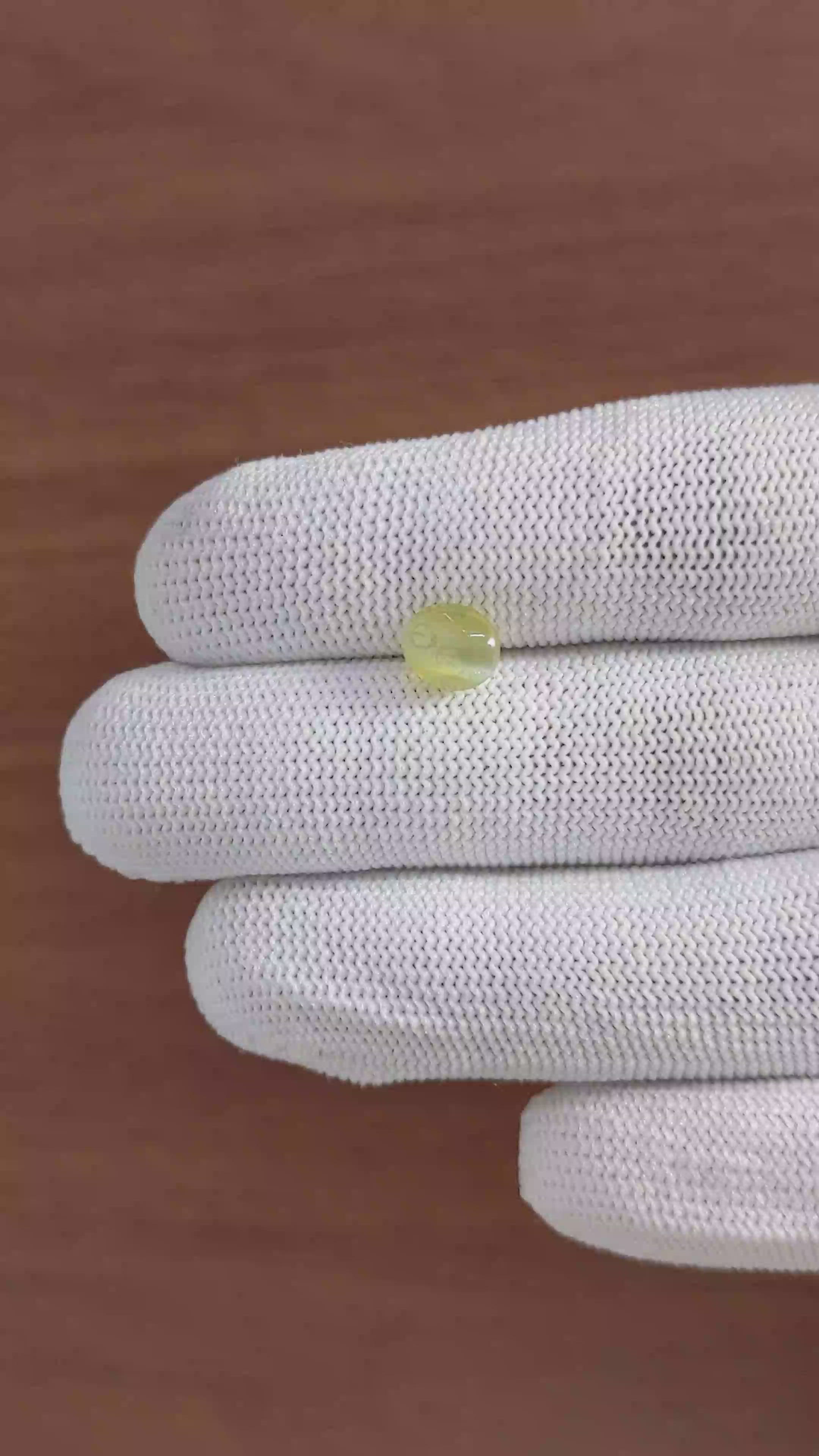 2.55 Ct. Yellowish Green Cabochon Chrysoberyl from Tanzania Size Video