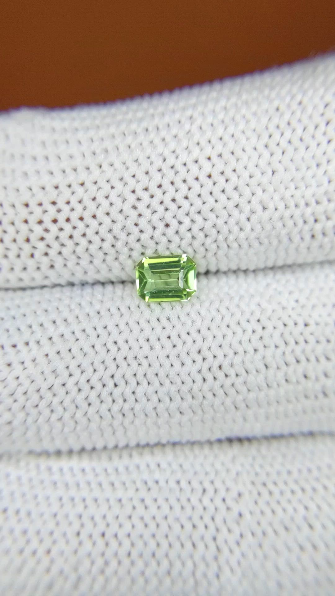 0.44 Ct. Yellowish Green Peridot from Pakistan Size Video