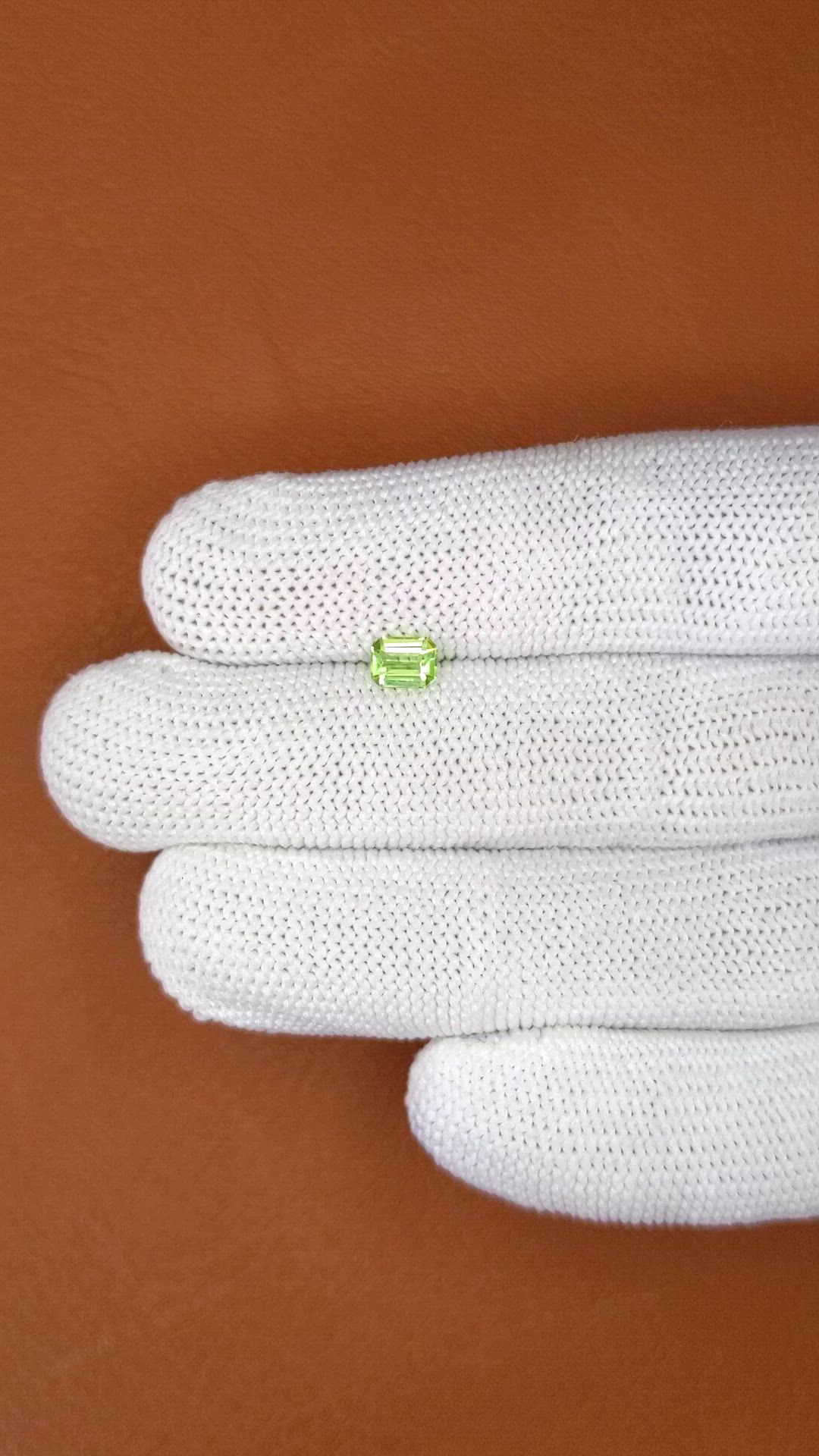 0.44 Ct. Yellowish Green Peridot from Pakistan Size Video