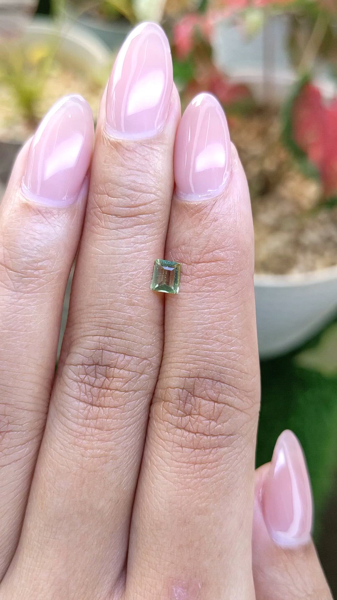 0.32 Ct. Green (Lime Green) Peridot from Pakistan Size Video