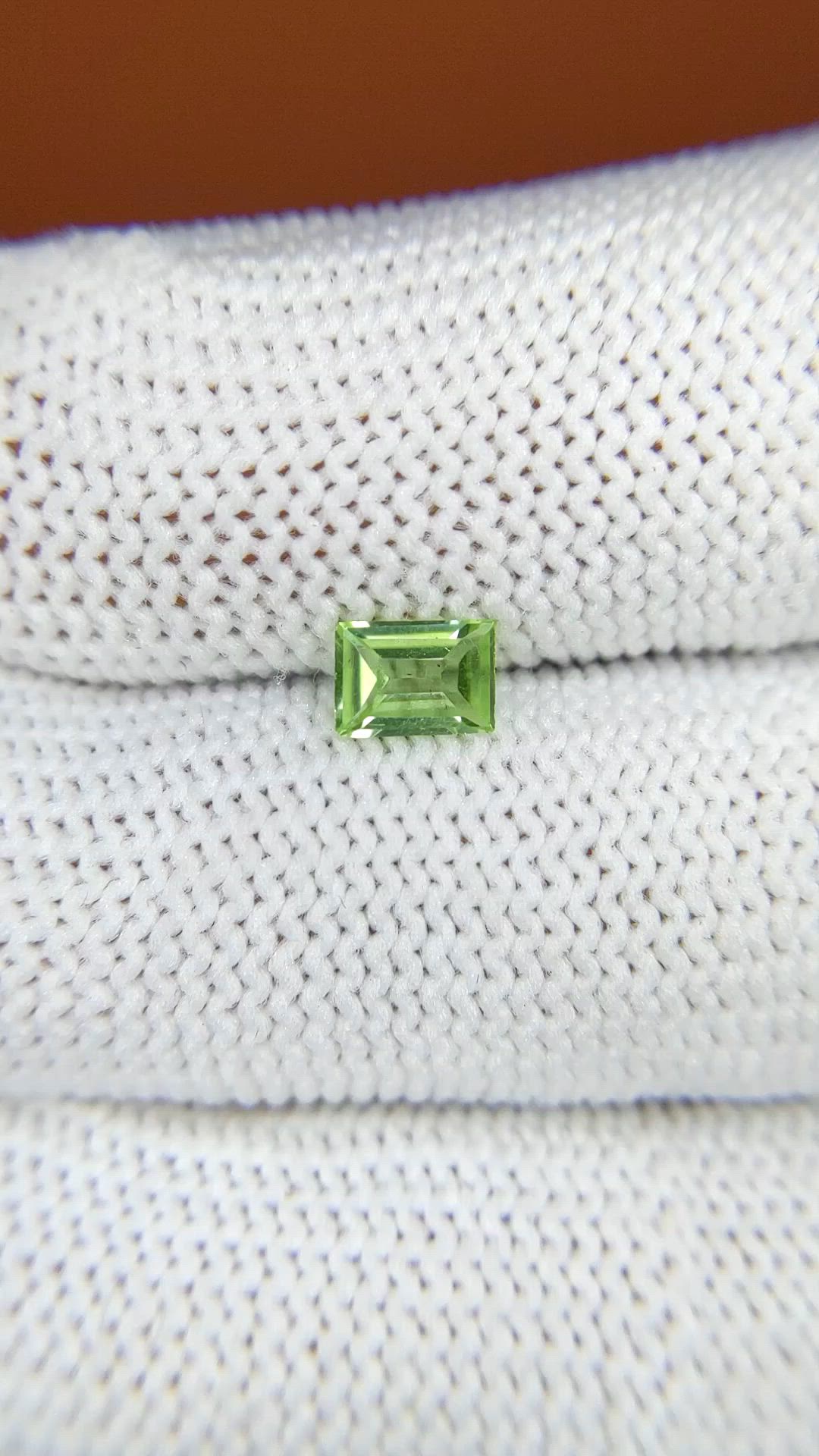 0.40 Ct. Yellowish Green Peridot from Pakistan Size Video