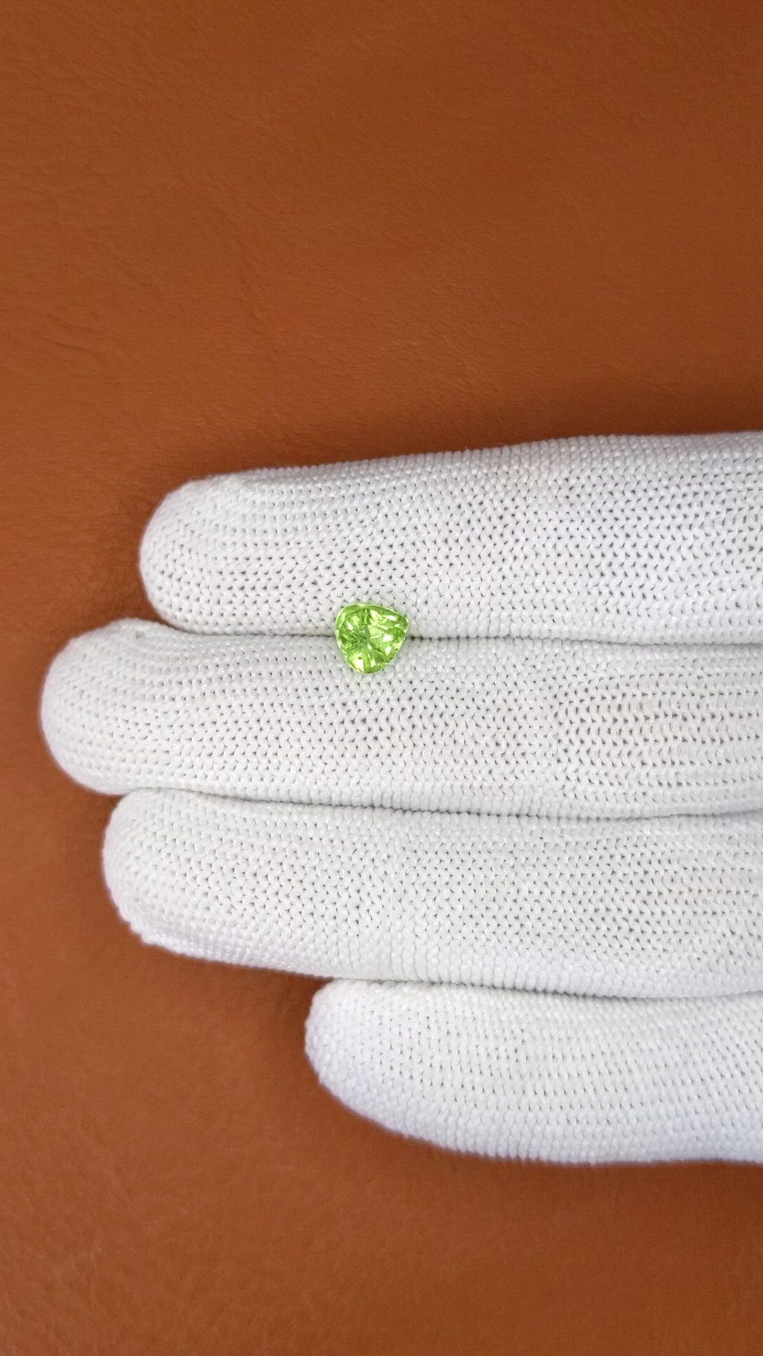 1.13 Ct. Yellowish Green Peridot from Pakistan Size Video