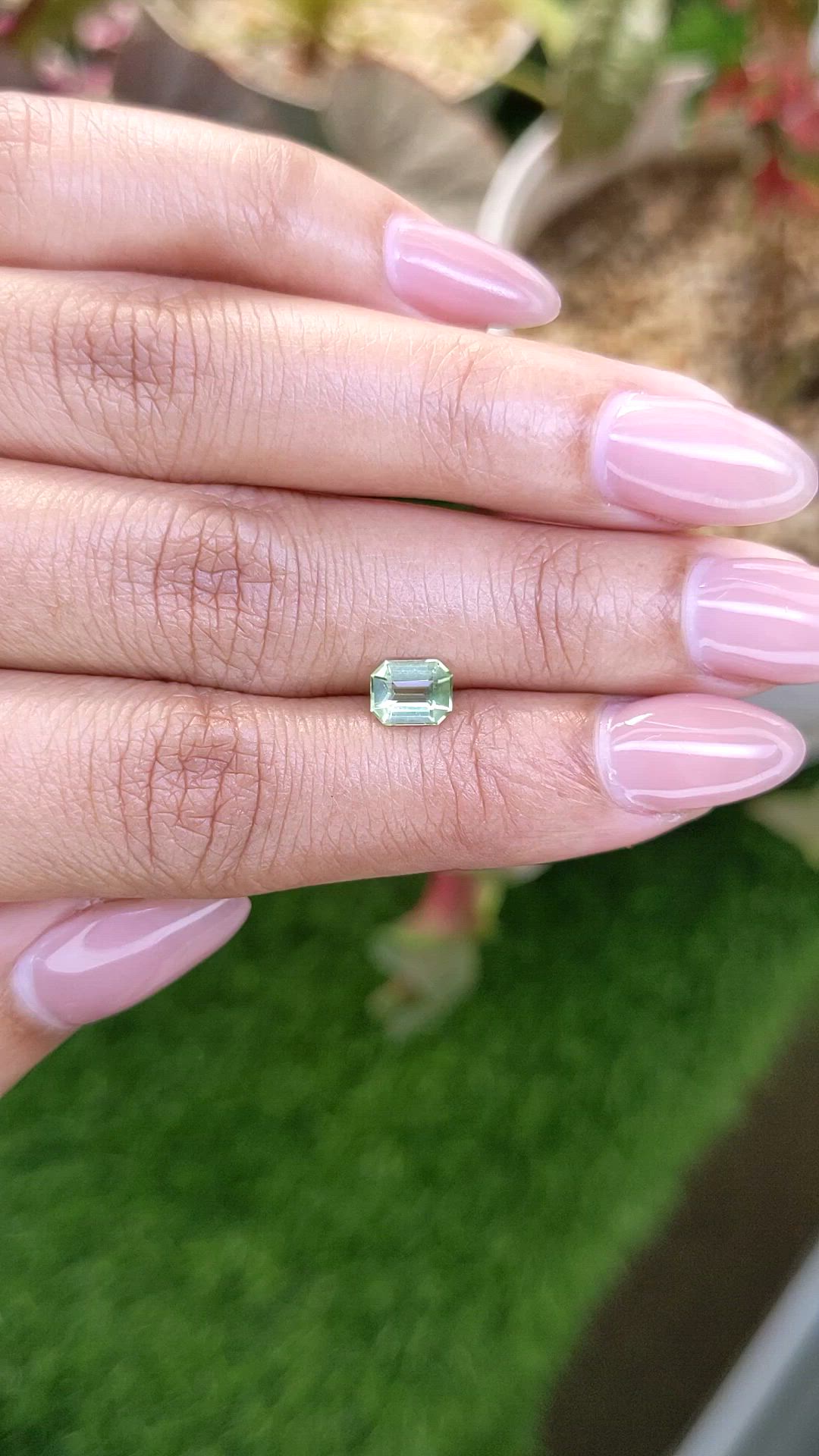 0.74 Ct. Yellowish Green Peridot from Pakistan Size Video