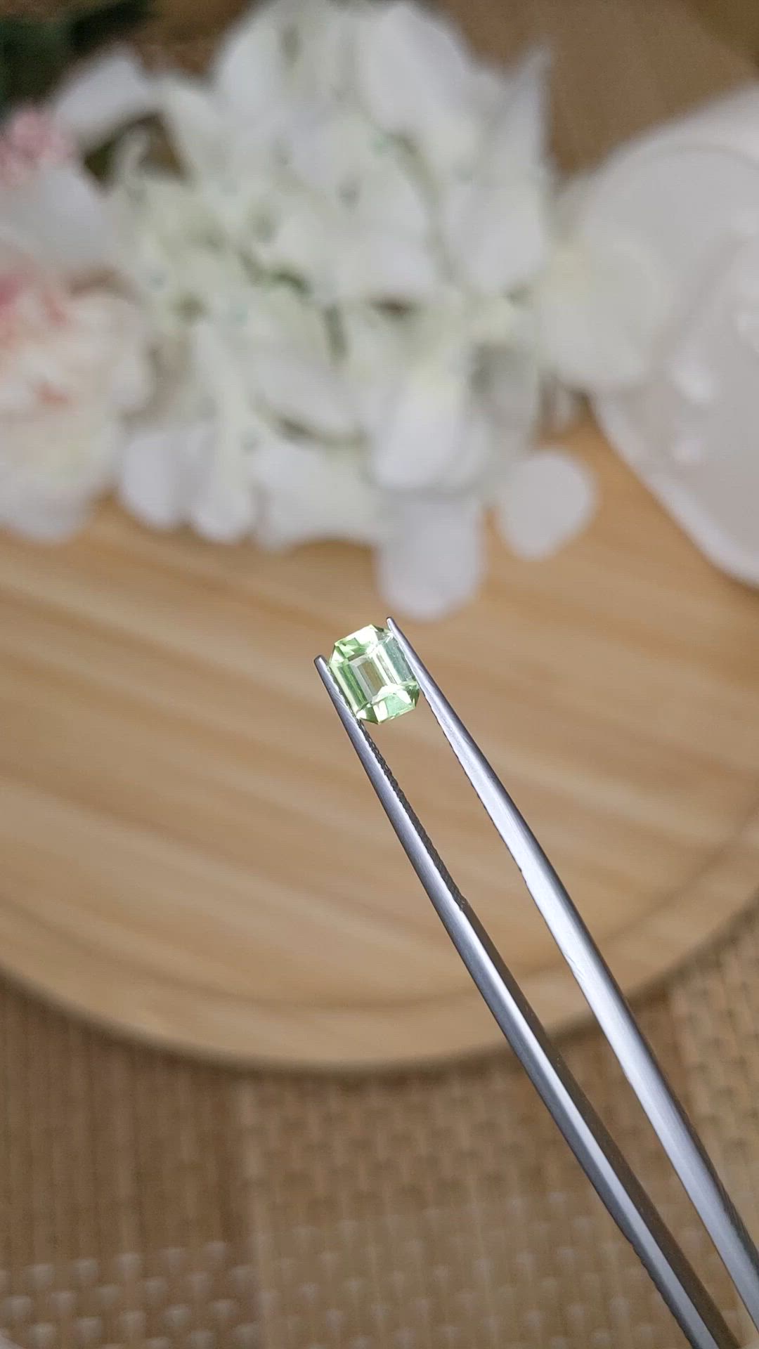 0.74 Ct. Yellowish Green Peridot from Pakistan Size Video