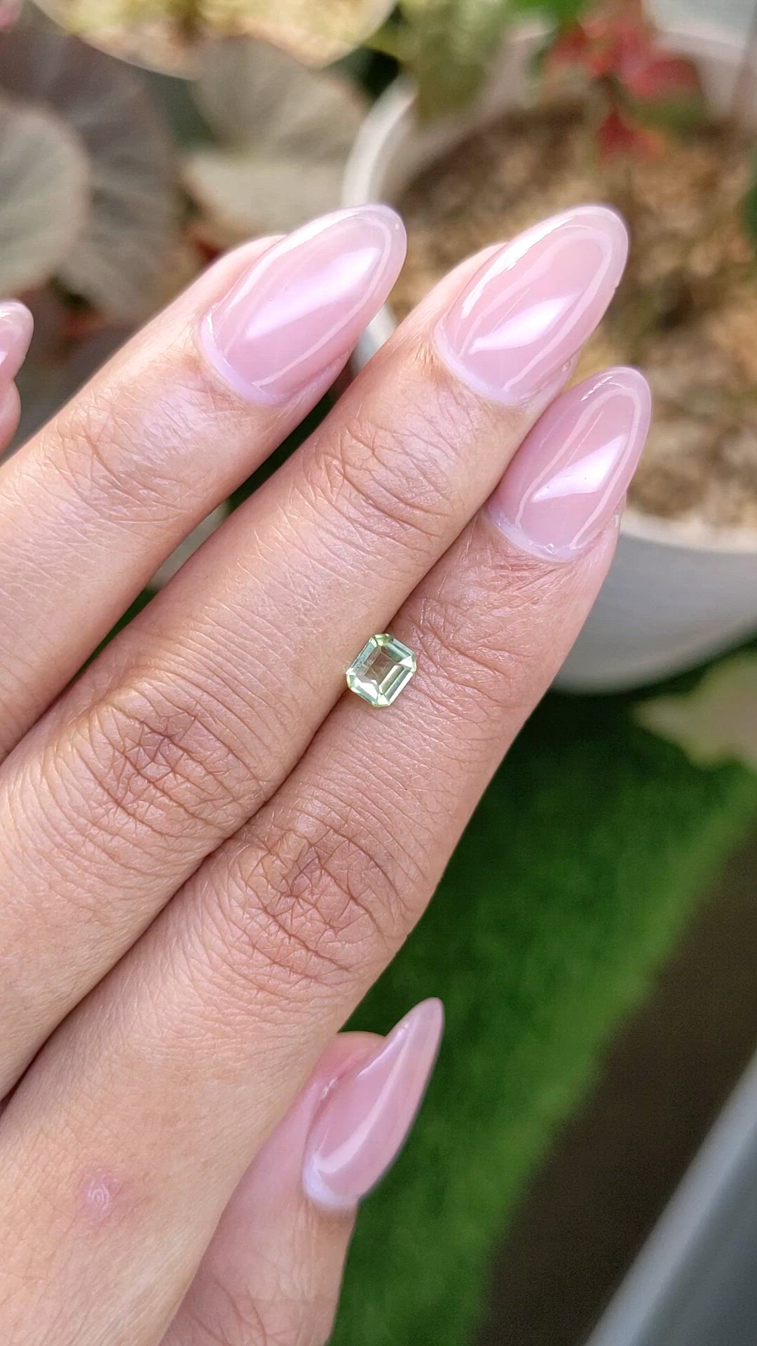 0.38 Ct. Yellowish Green Peridot from Pakistan Size Video