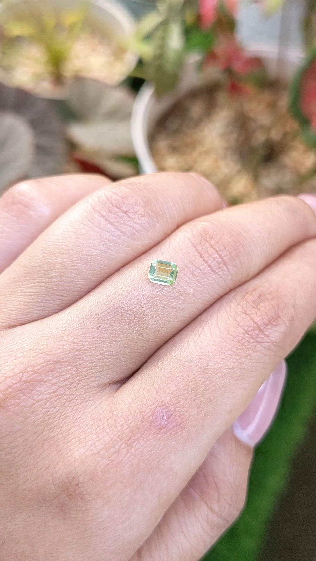 0.38 Ct. Yellowish Green Peridot from Pakistan Size Video