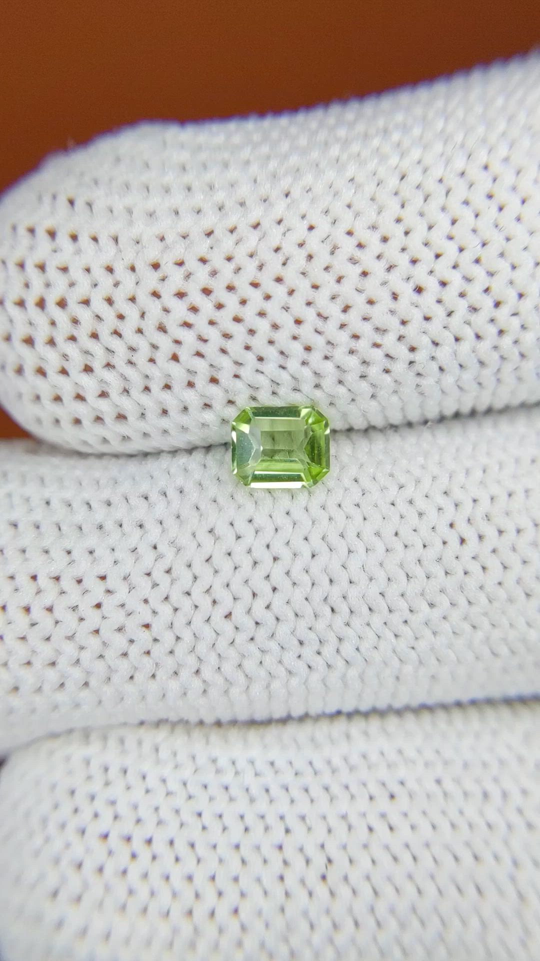 0.38 Ct. Yellowish Green Peridot from Pakistan Size Video