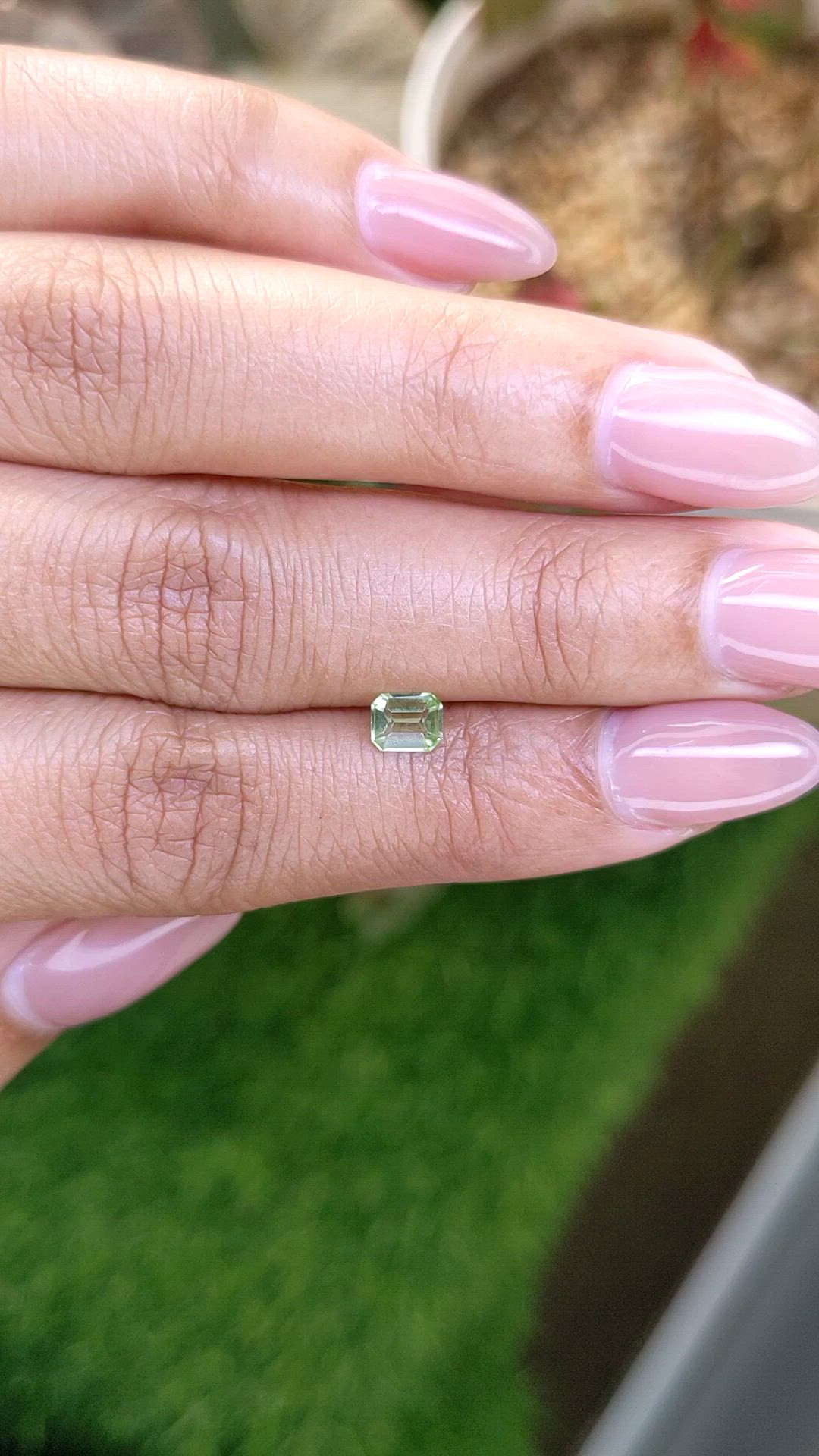 0.38 Ct. Yellowish Green Peridot from Pakistan Size Video