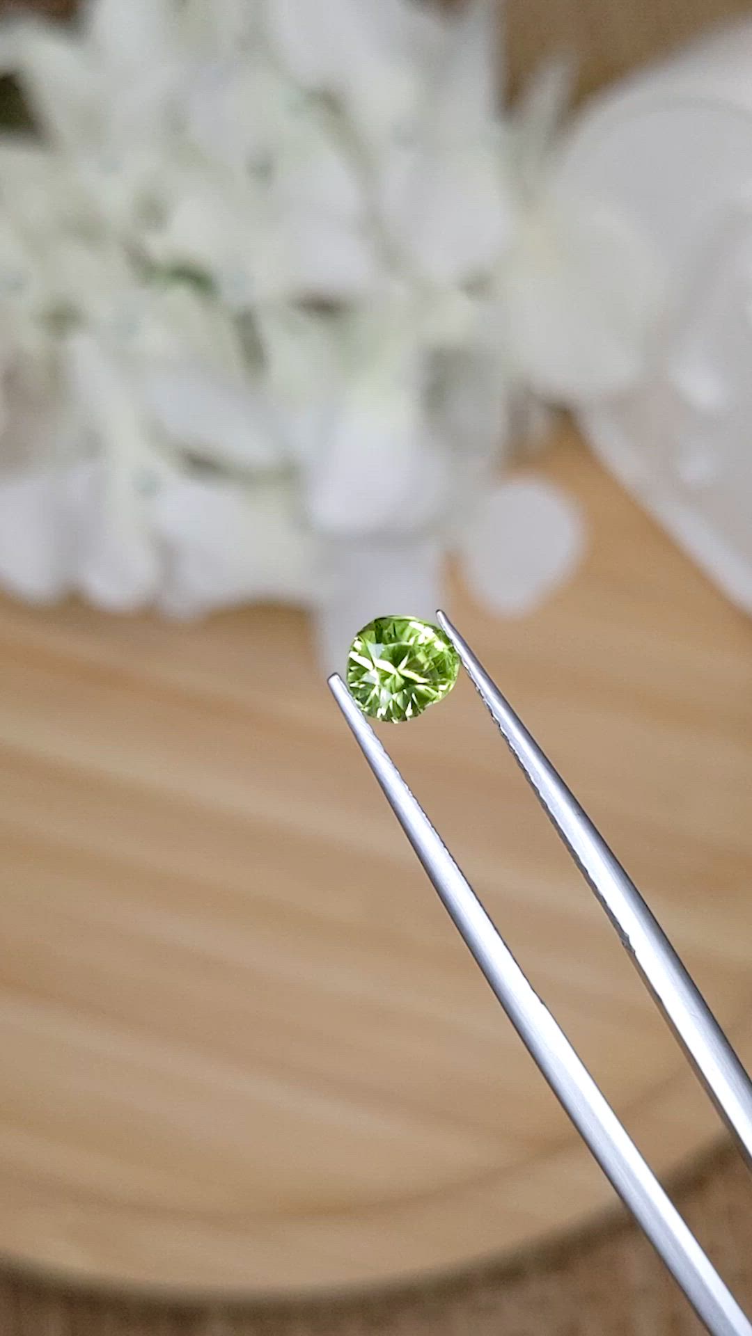 0.85 Ct. Yellowish Green Peridot from Pakistan Size Video
