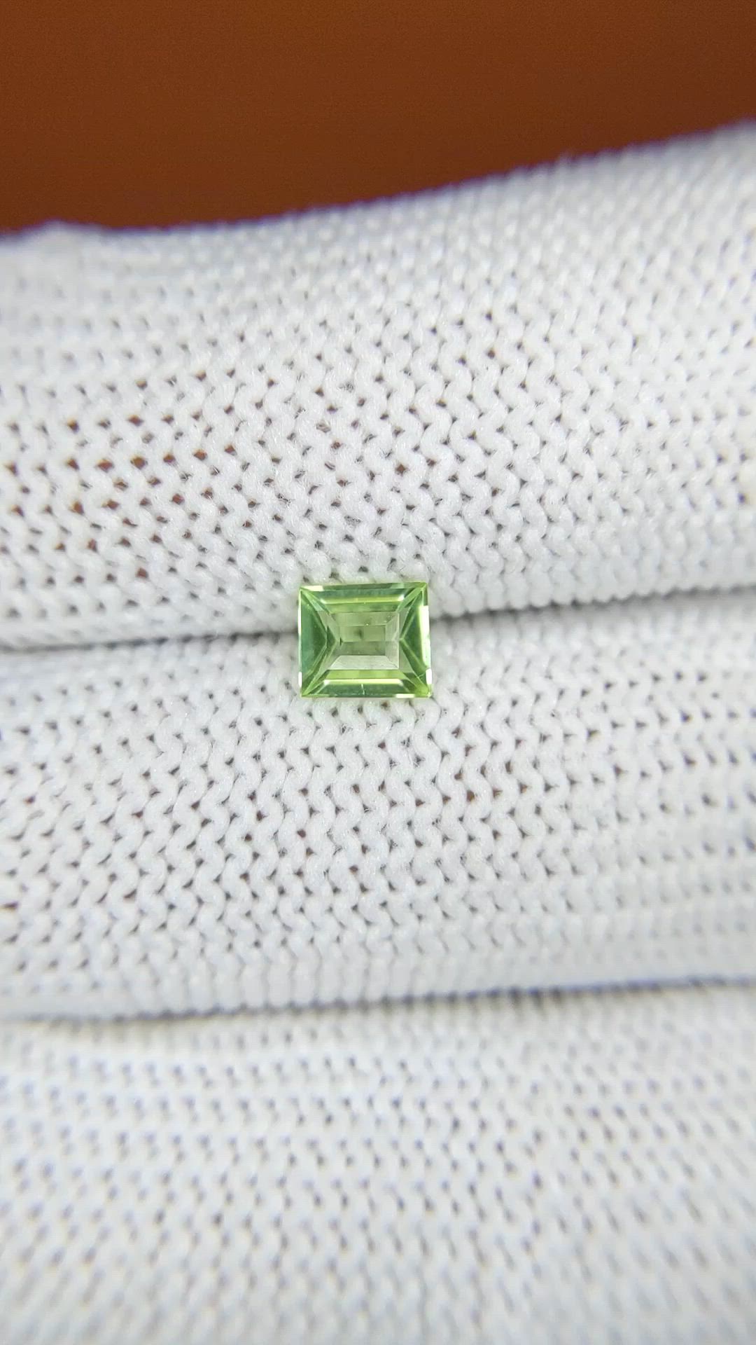 0.46 Ct. Yellowish Green Peridot from Pakistan Size Video