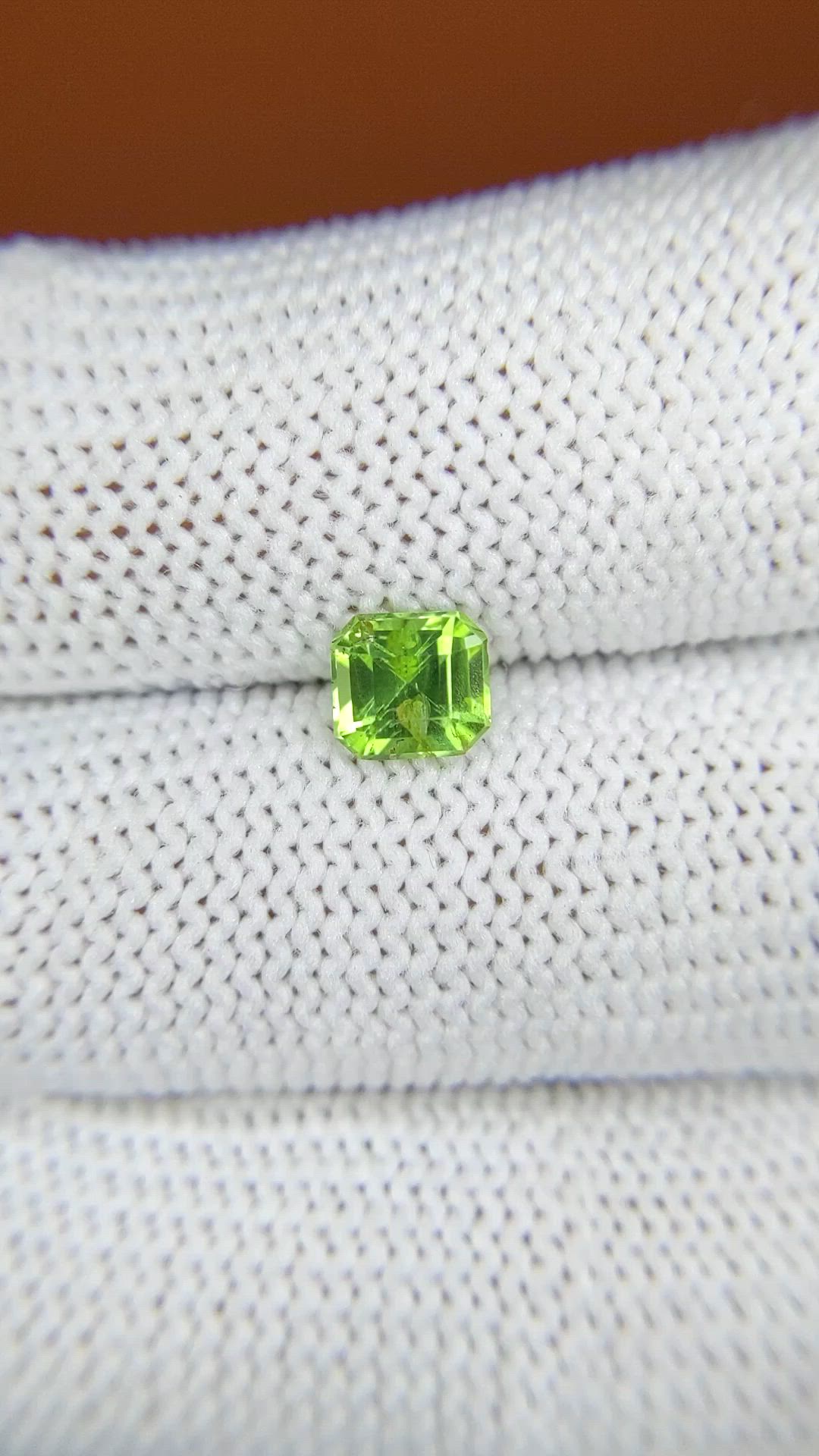 0.80 Ct. Yellowish Green Peridot from Pakistan Size Video