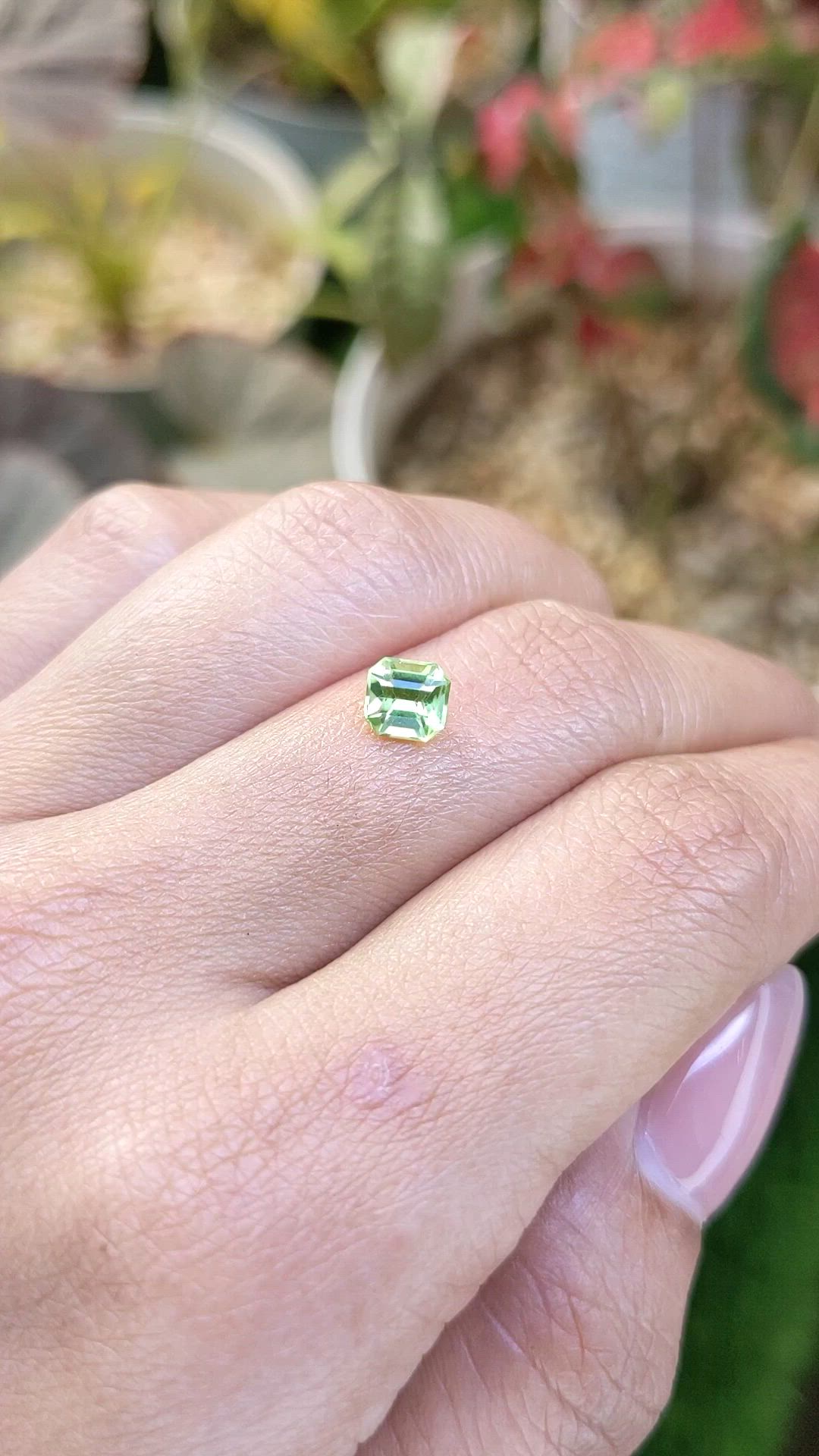 0.76 Ct. Yellowish Green Peridot from Pakistan Size Video