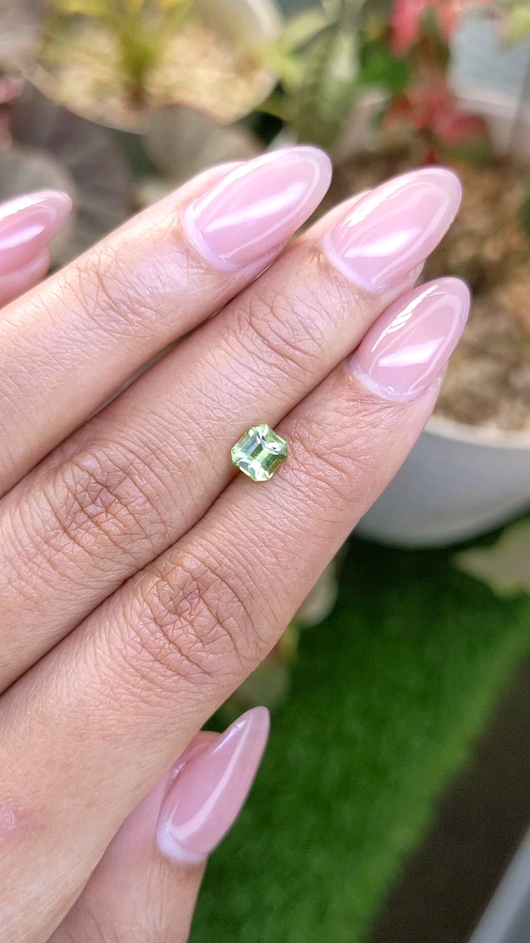 0.76 Ct. Yellowish Green Peridot from Pakistan Size Video