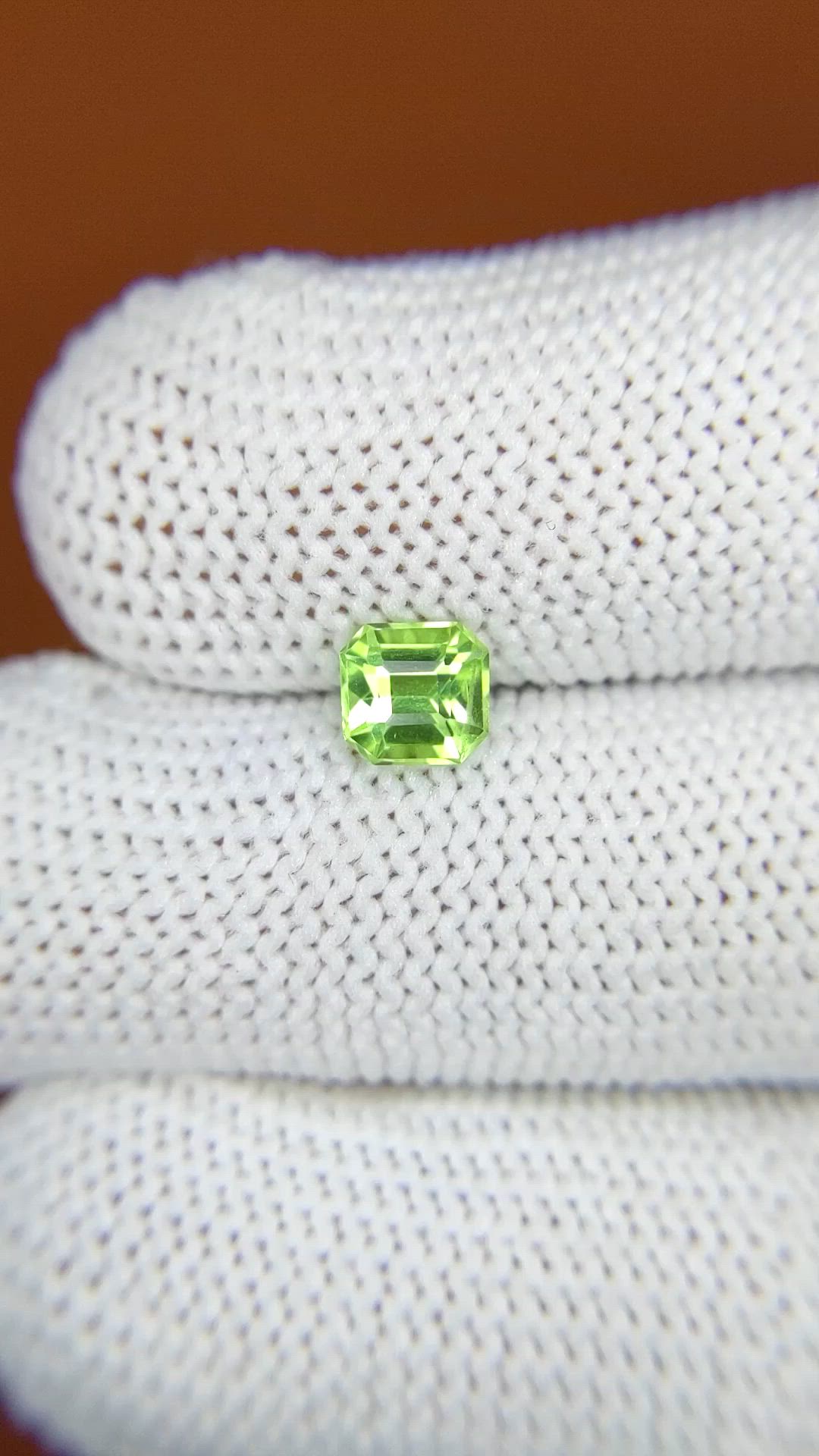 0.76 Ct. Yellowish Green Peridot from Pakistan Size Video