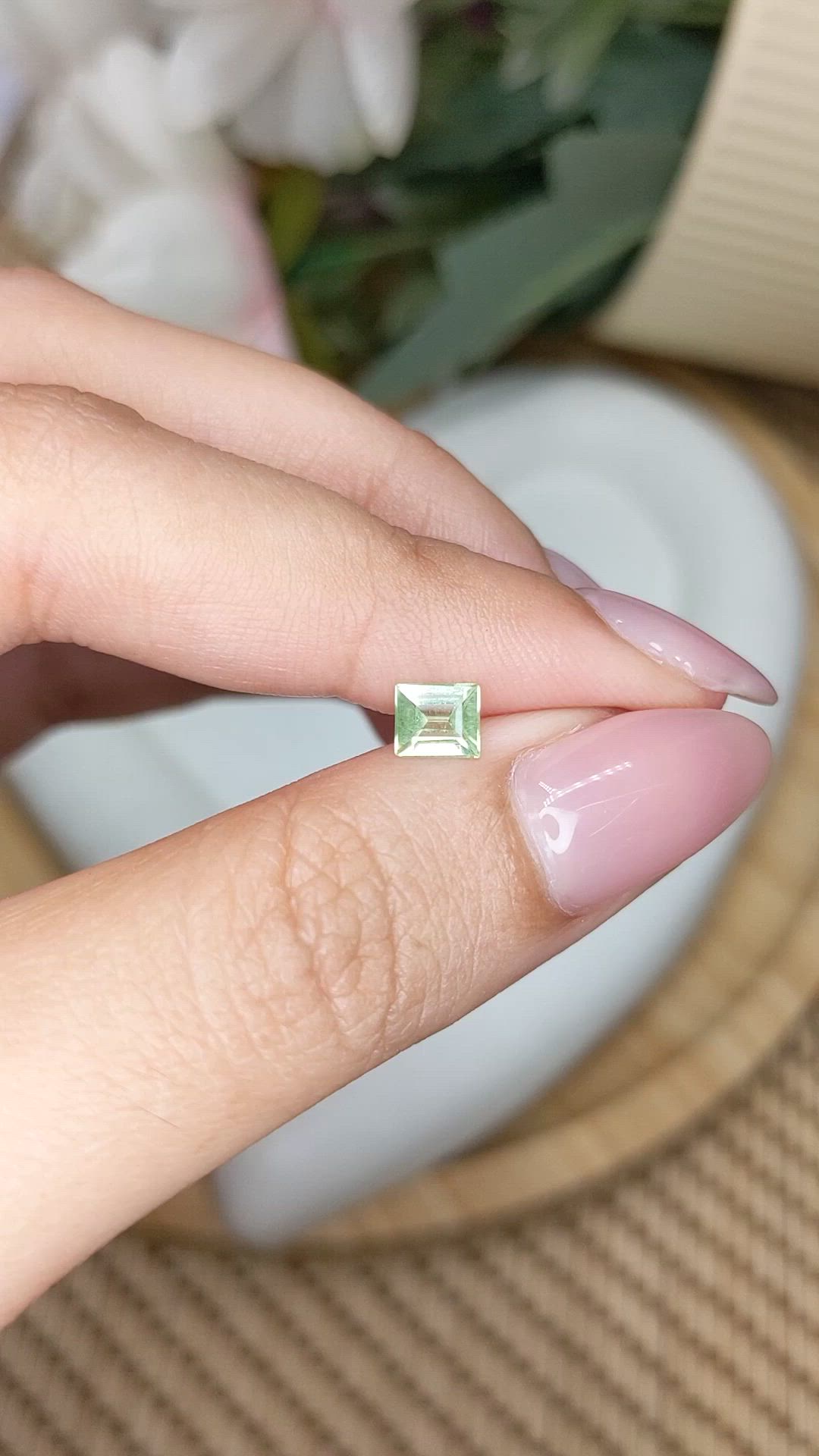 0.47 Ct. Yellowish Green Peridot from Pakistan Size Video